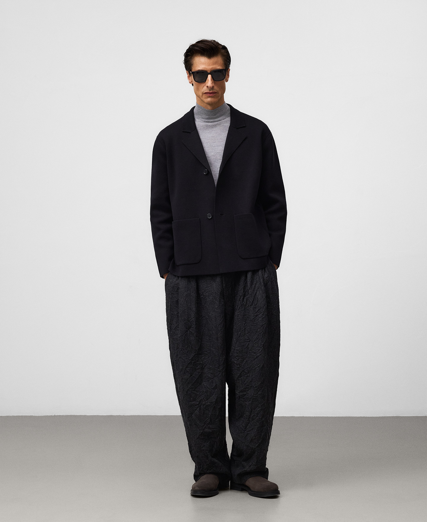 Blazer punto relaxed fit hombre image number 1