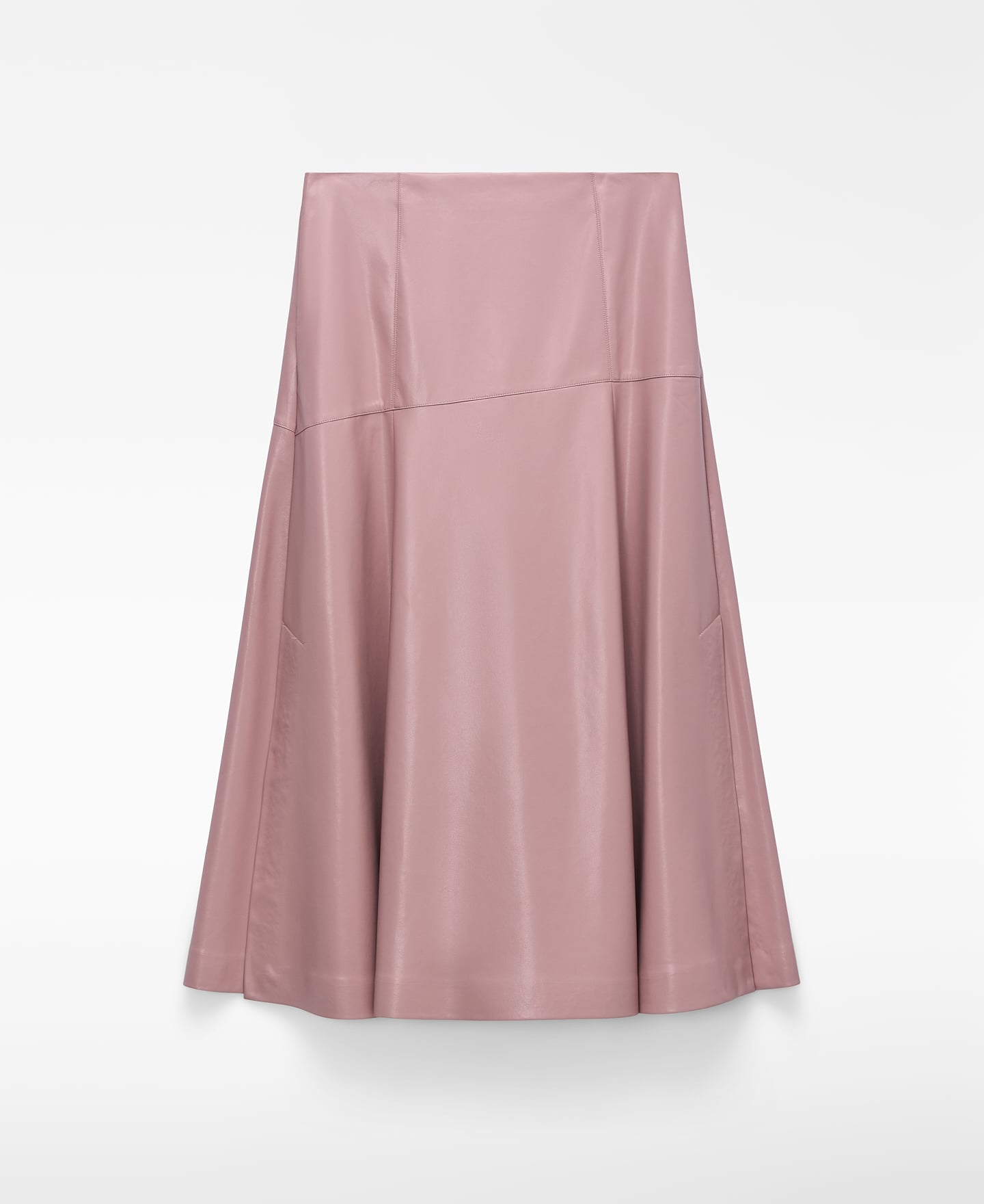 Leather-Non-Leather A-line skirt image number 4