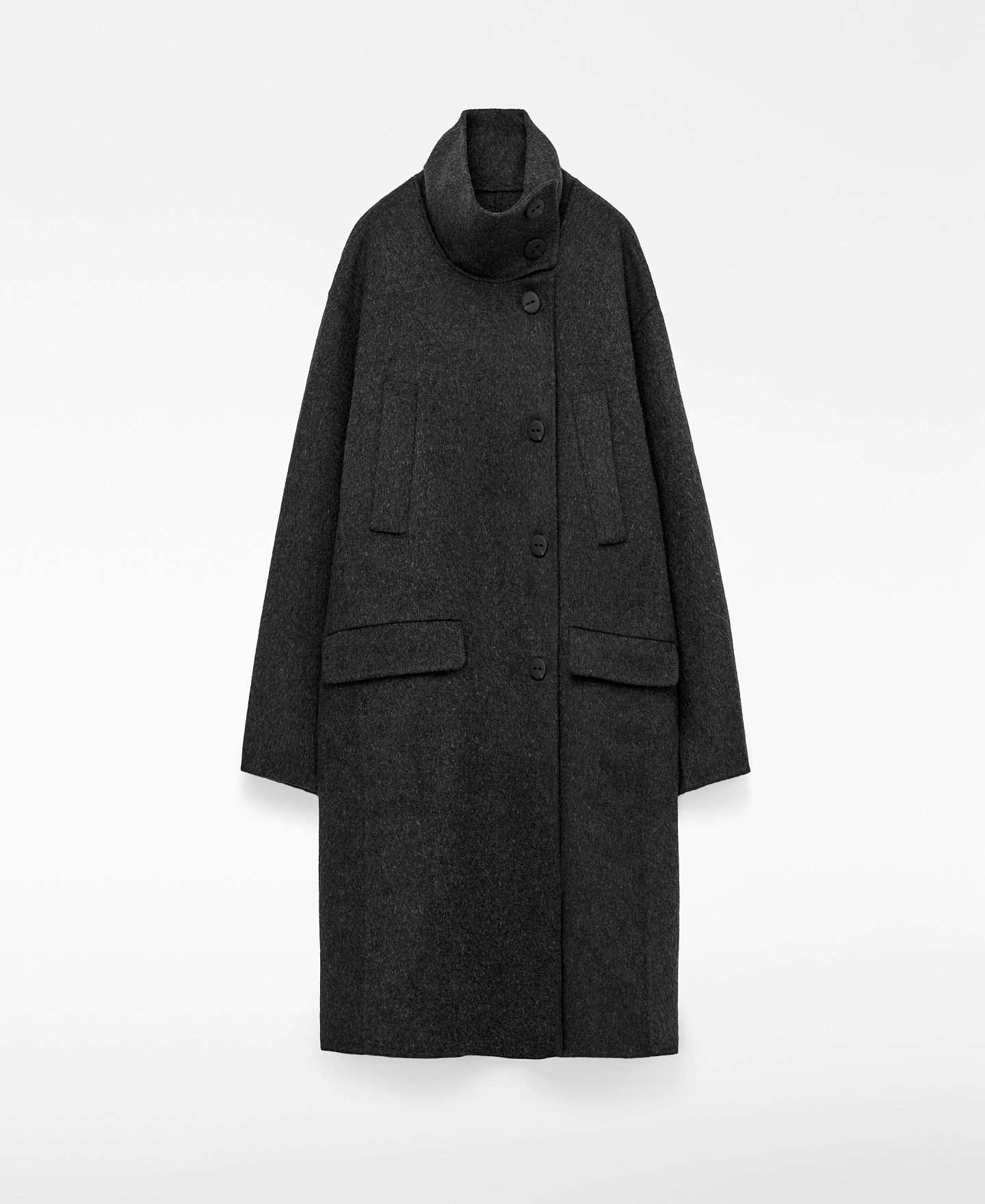Long wrap coat with pockets image number 4