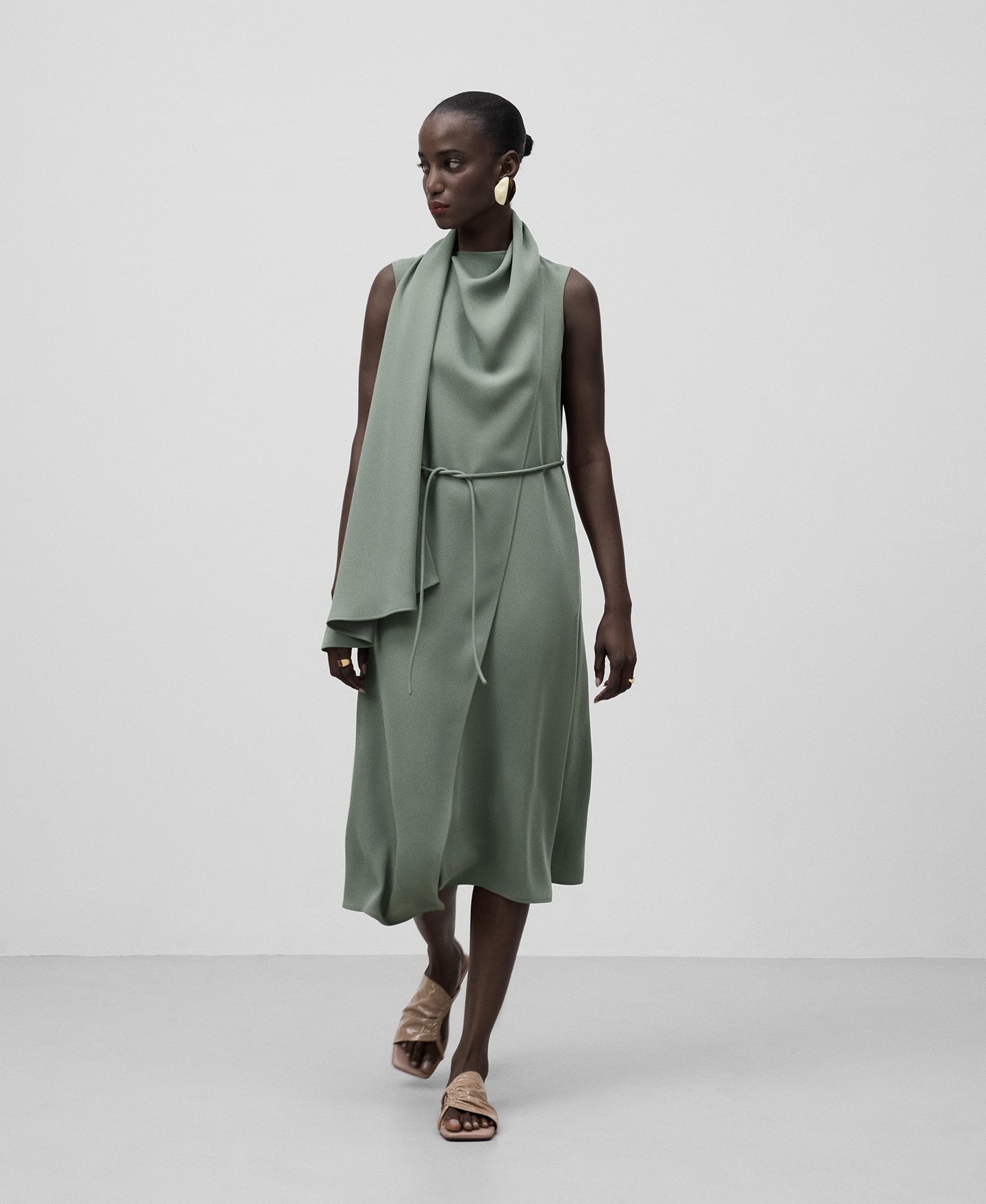 Double-front midi dress woman image number 1
