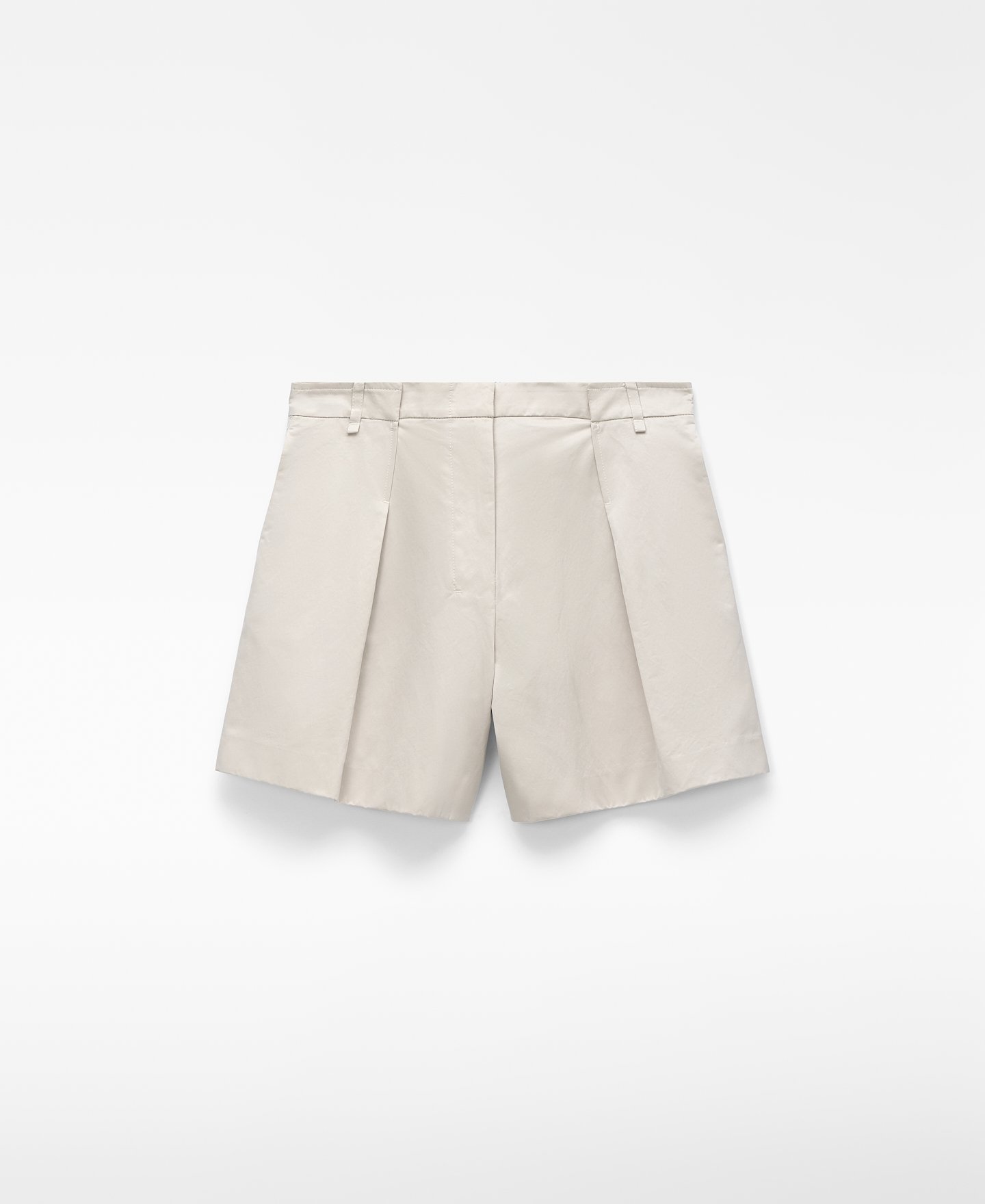 Hight-waist pleated bermuda shorts image number 4