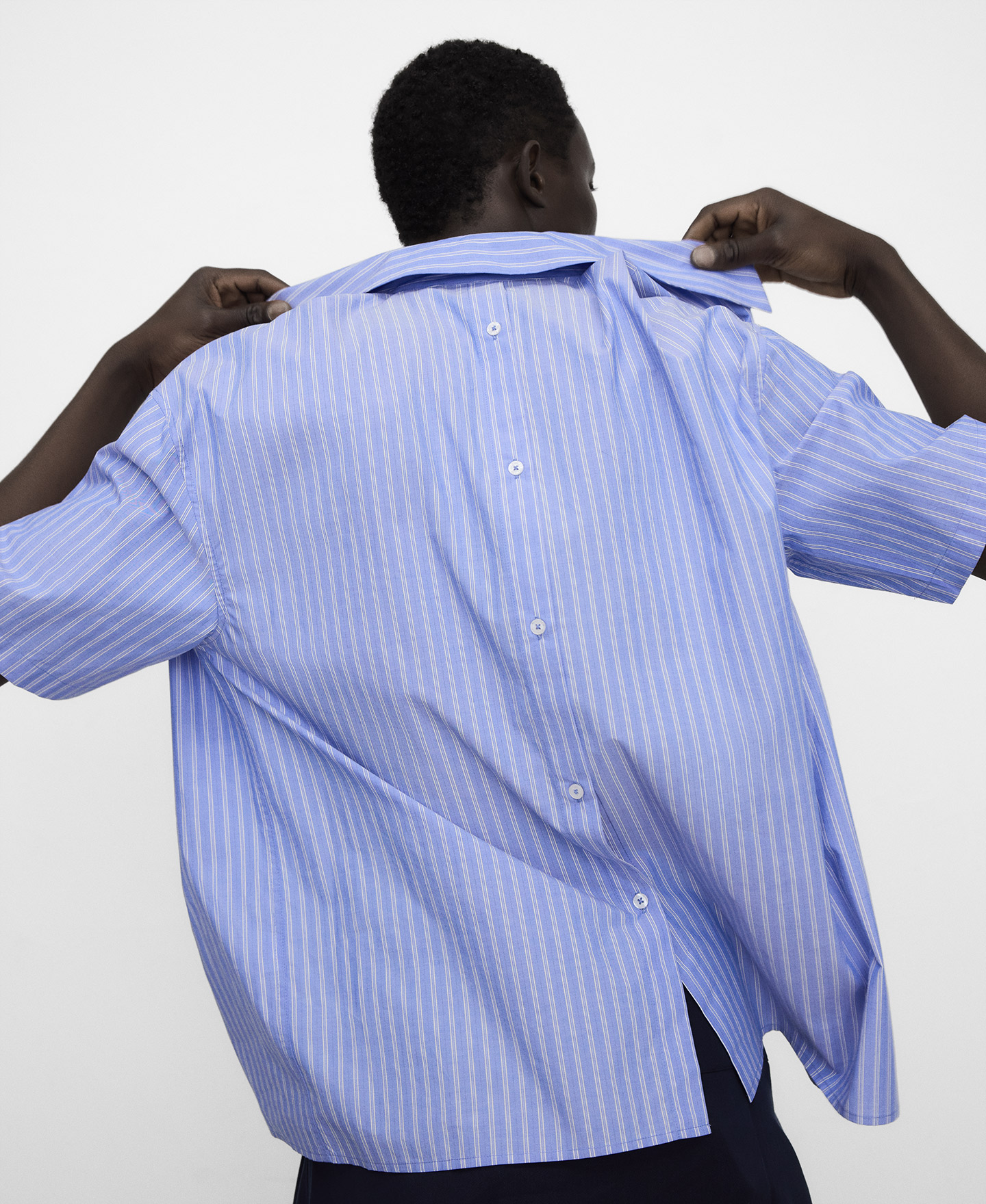Chemise polyvalente &agrave; rayures en coton image number 5