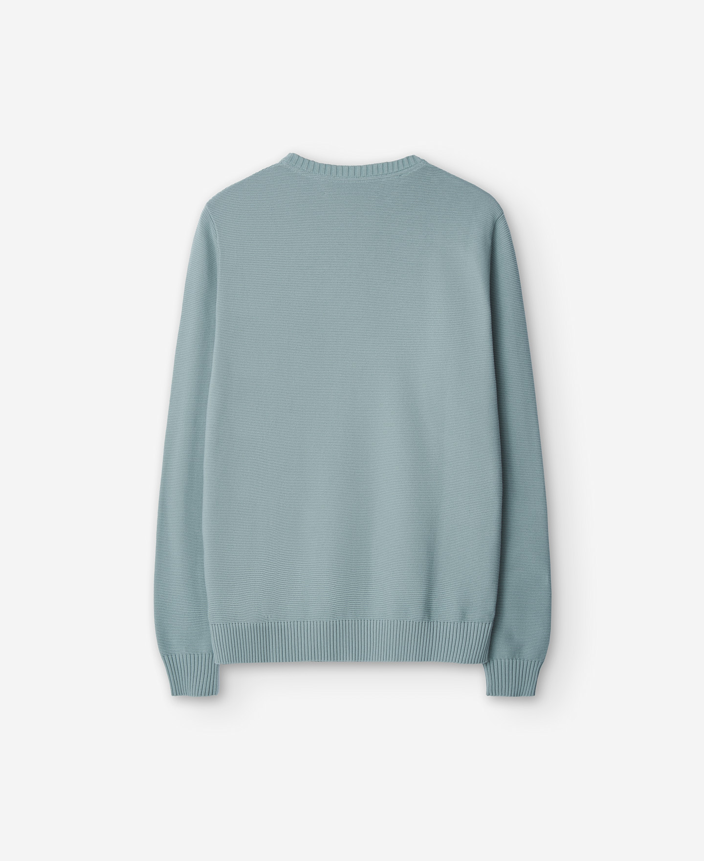 Men's light blue knitted sweater image number 5