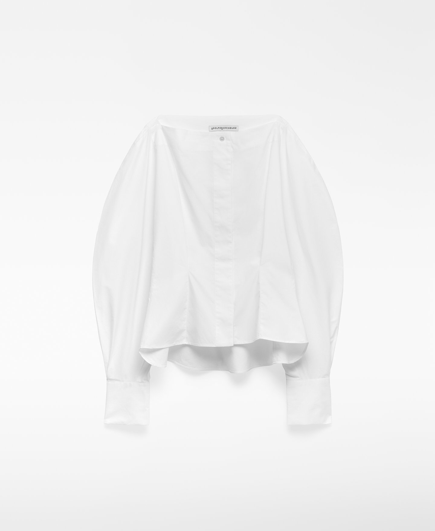 Camisa escote barco algodón mujer image number 4