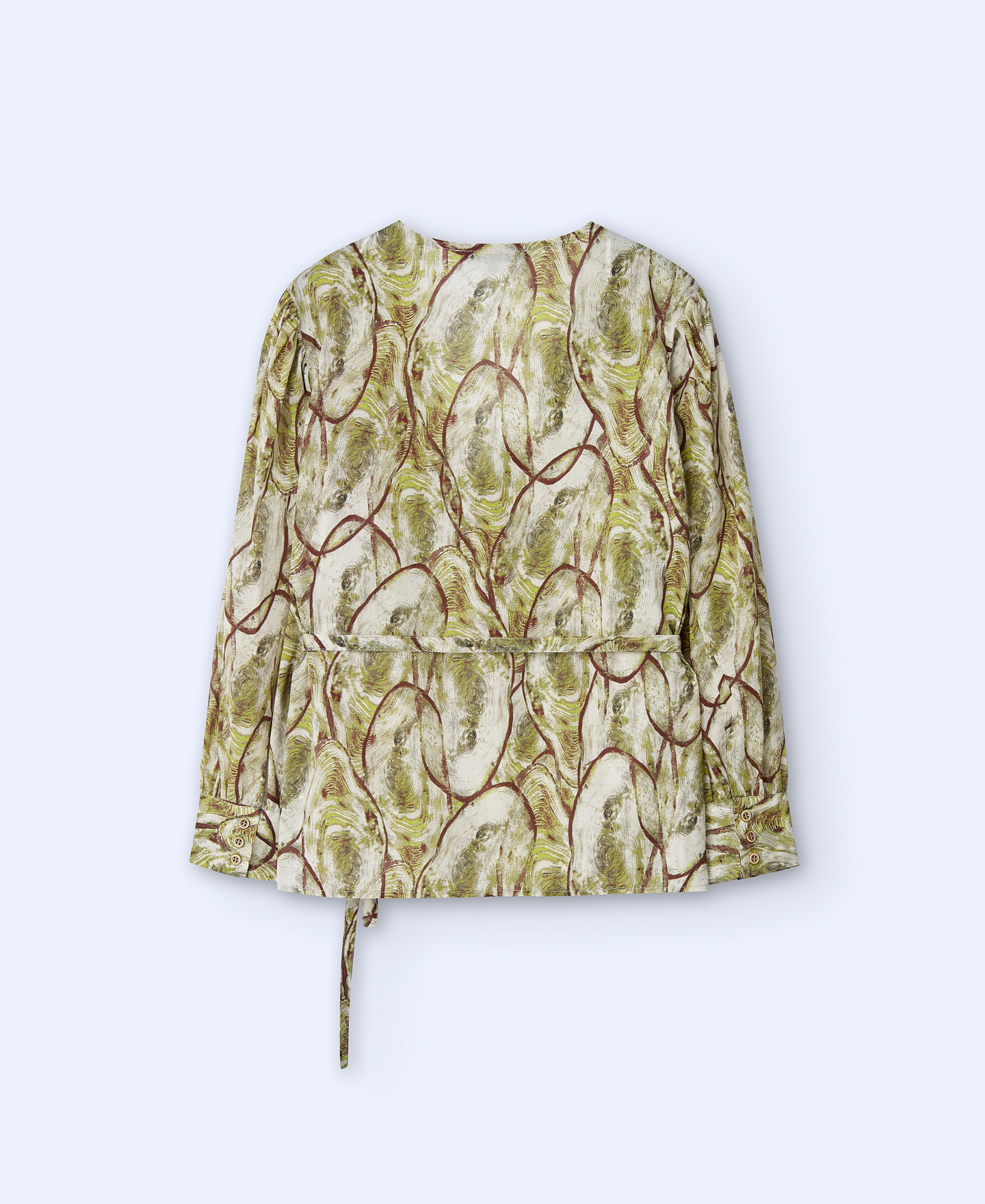 Cotton puffed sleeve shirt image number 1