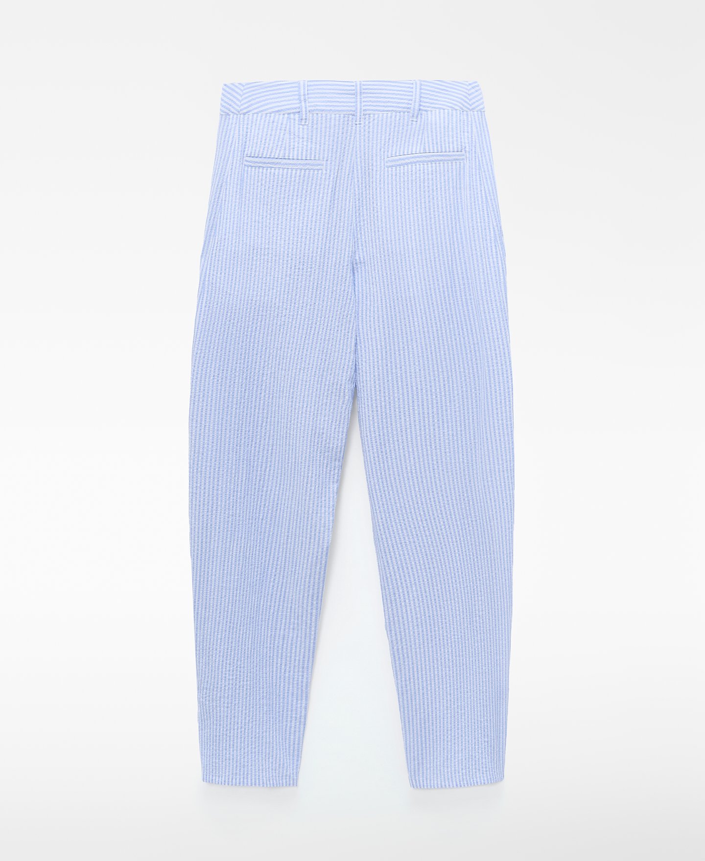 Pantal&oacute;n barrel fit rayas seersucker image number 5