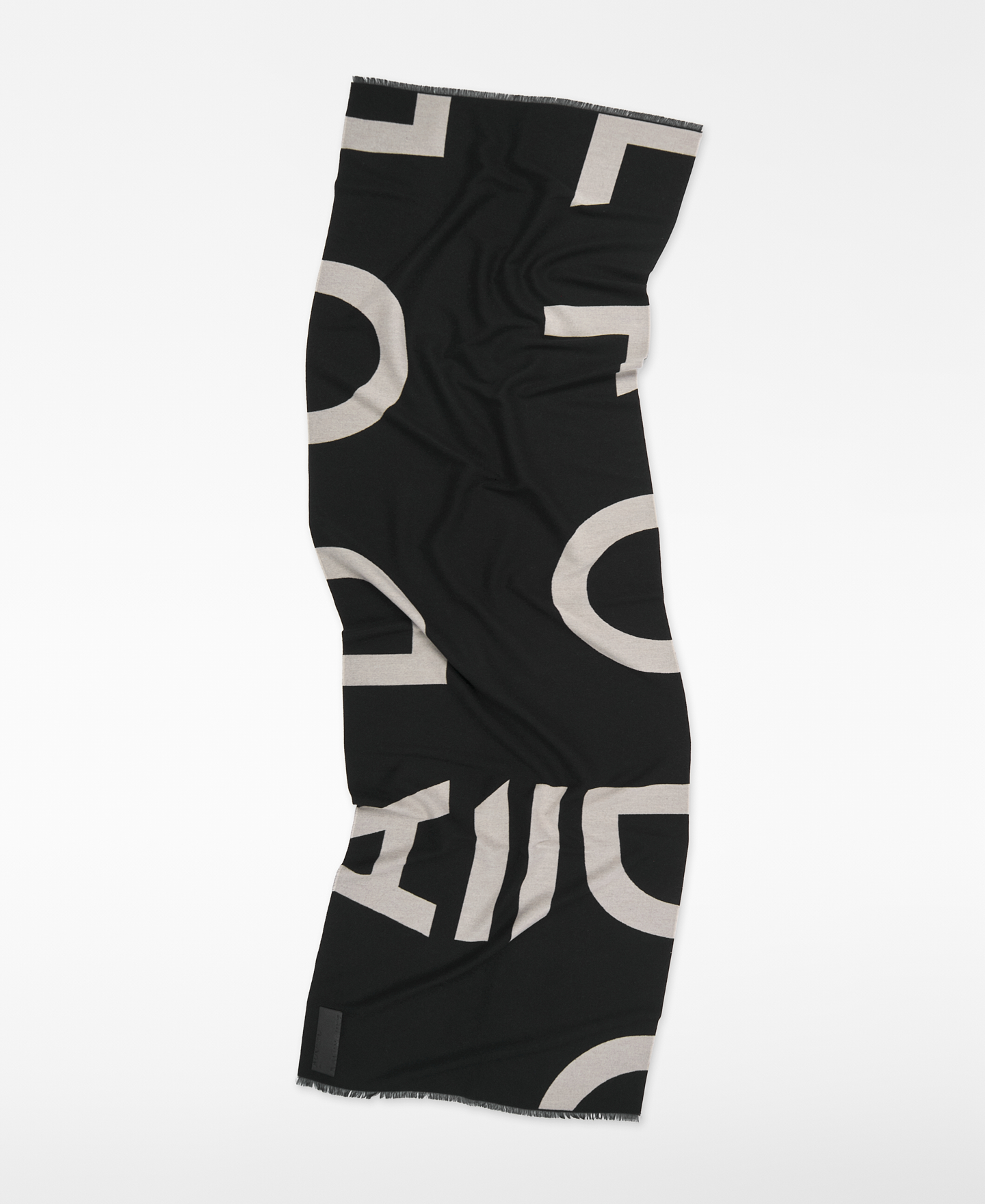 Jacquard maxi logo scarf image number 1