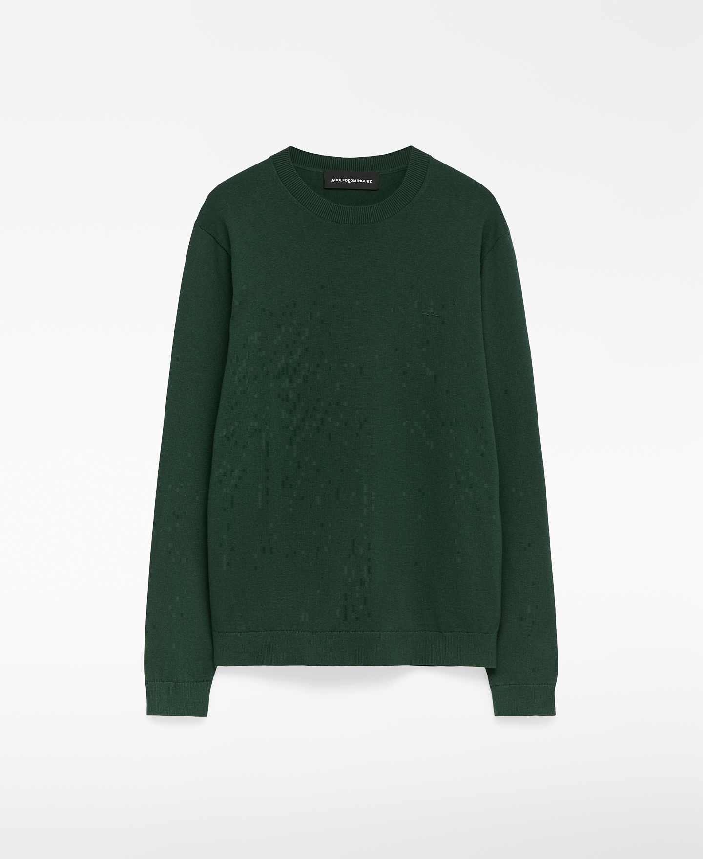 Regular fit crew collar sweater man image number 0