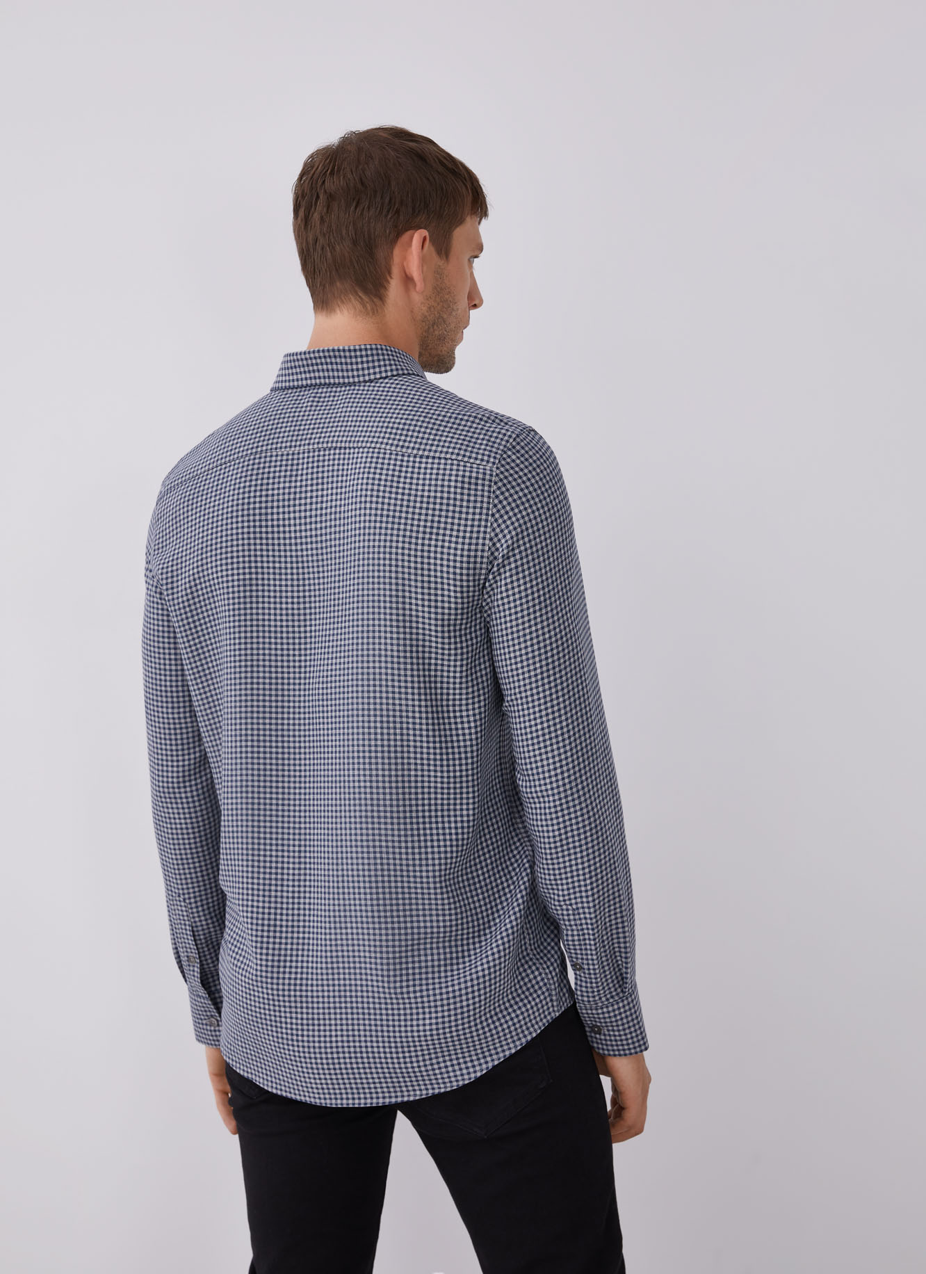 Cotton vichy shirt image number 1