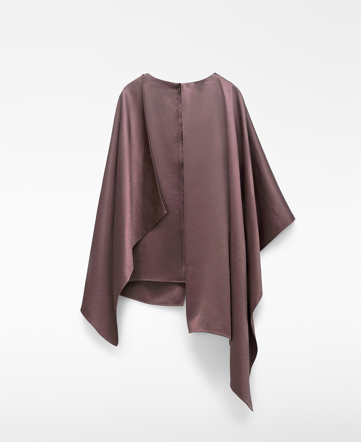 Satin asymmetric top with cape image number 5