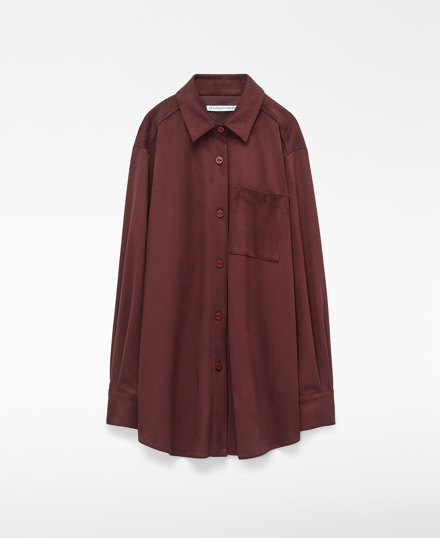 Suede-effect shirt with pocket image number 4