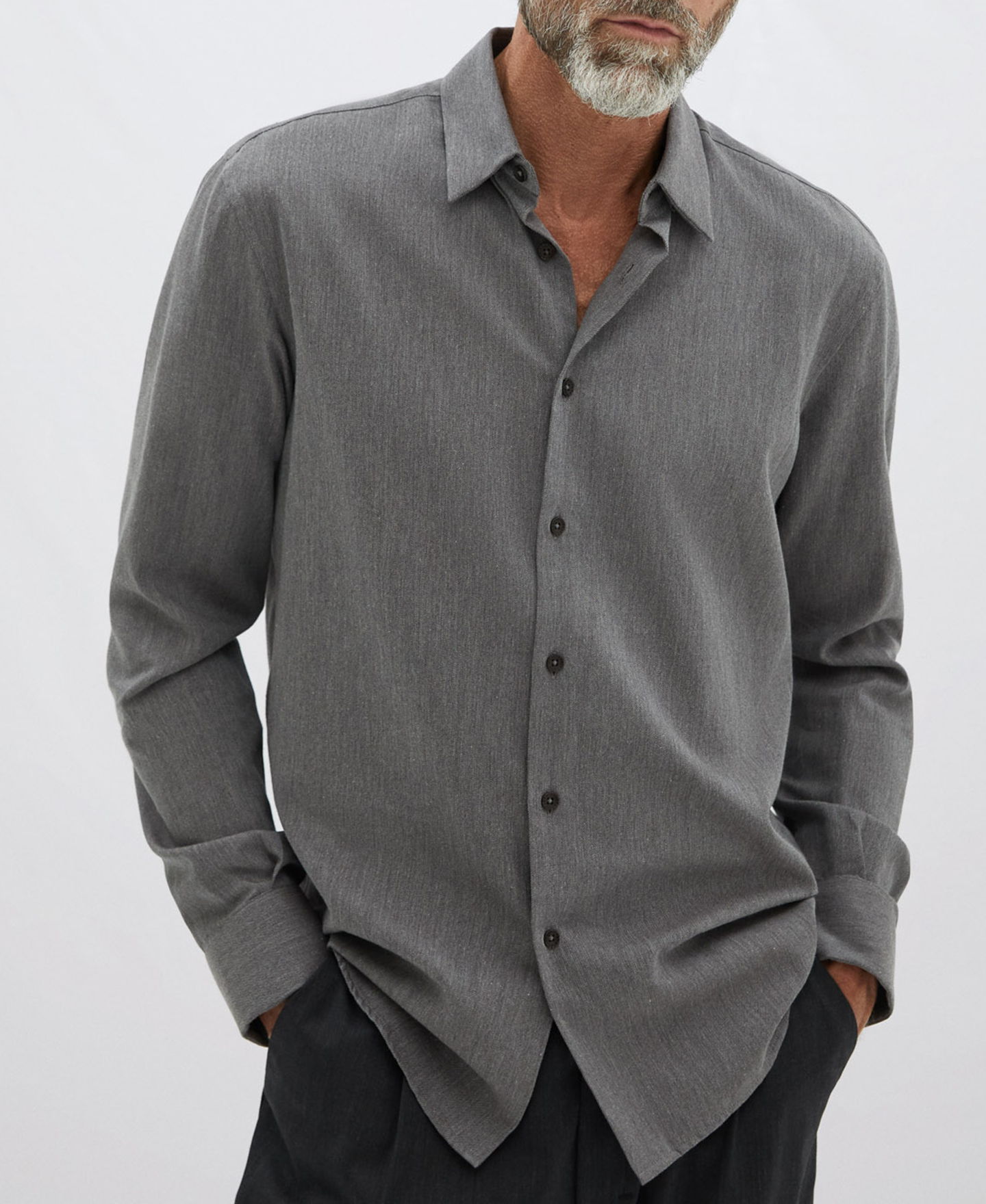 Camisa en sarga de algodón image number 0