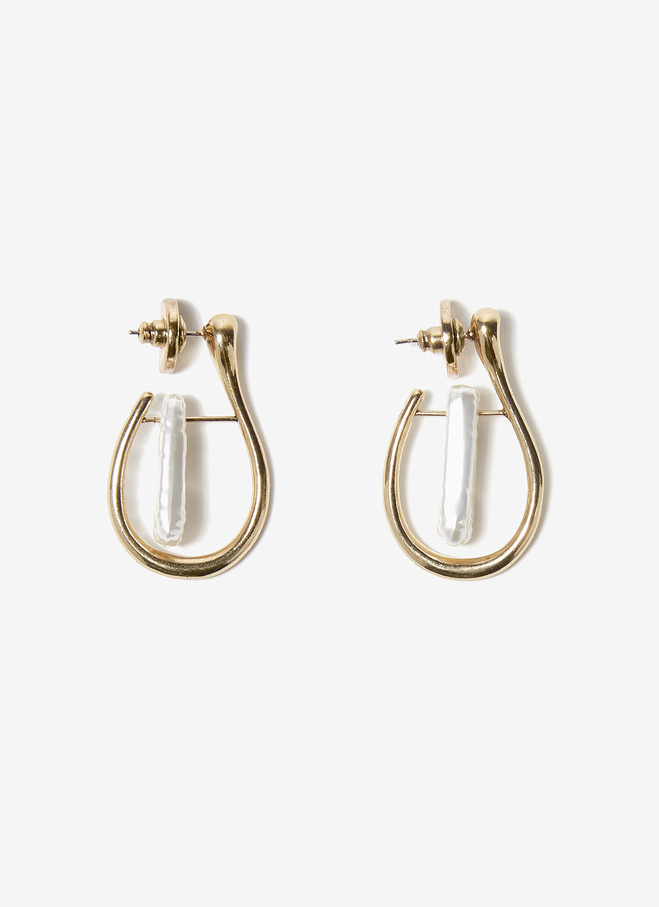 Etruscan hoops with faux pearl image number 0