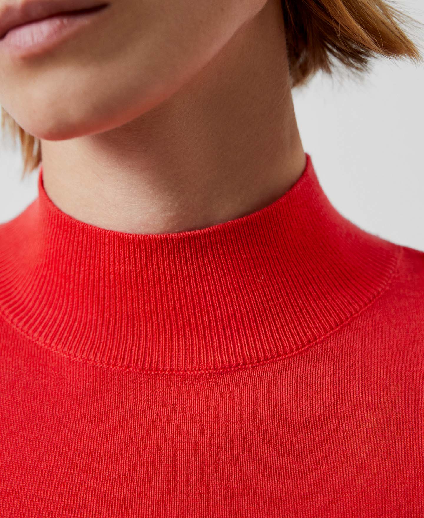Merino wool high collar sweater image number 3