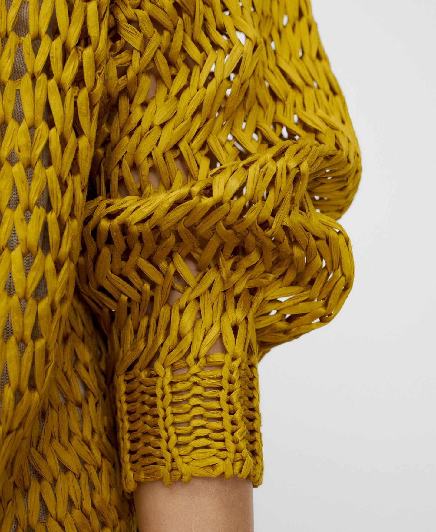 Oversize open-knit cupro sweater image number 3