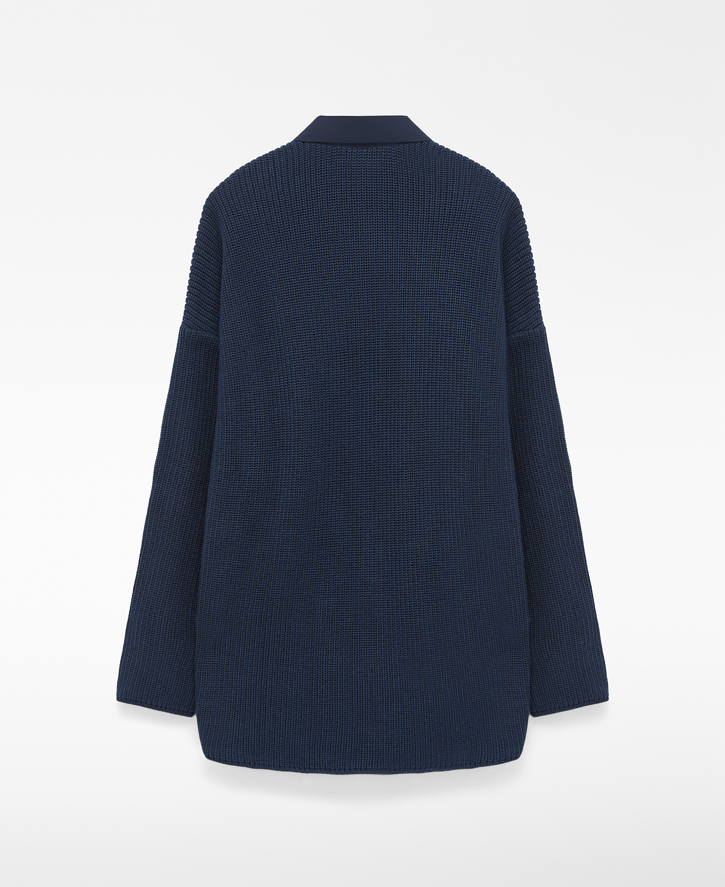 Cotton mixed-fabric oversize shirt image number 7