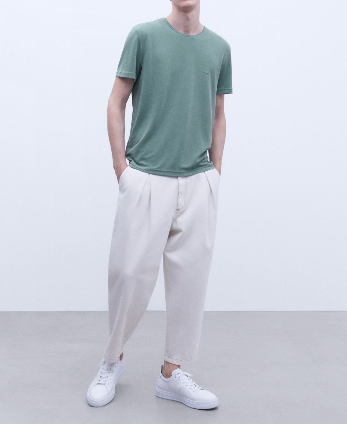 Modal crew neckline T-shirt image number 1