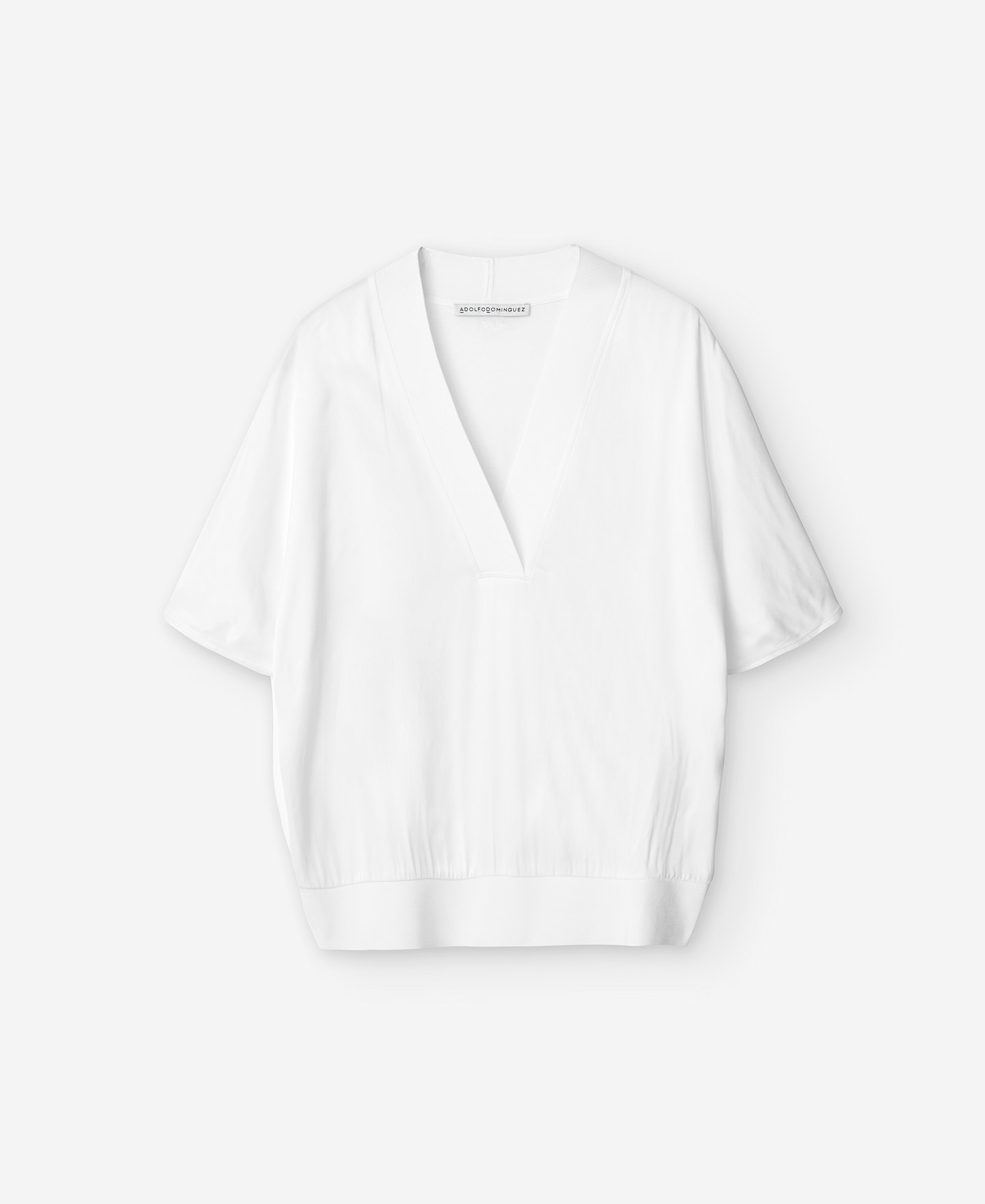 V-neckline viscose blouse woman image number 4