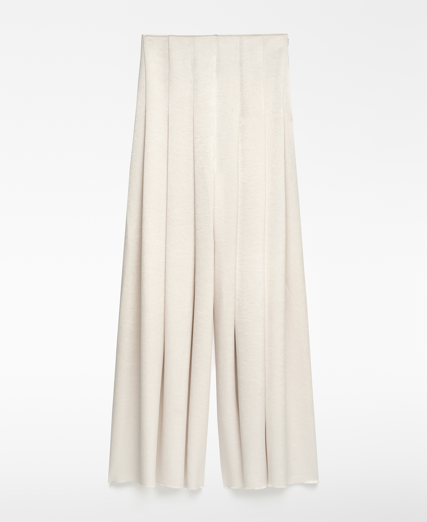Wide leg satin trousers woman image number 2