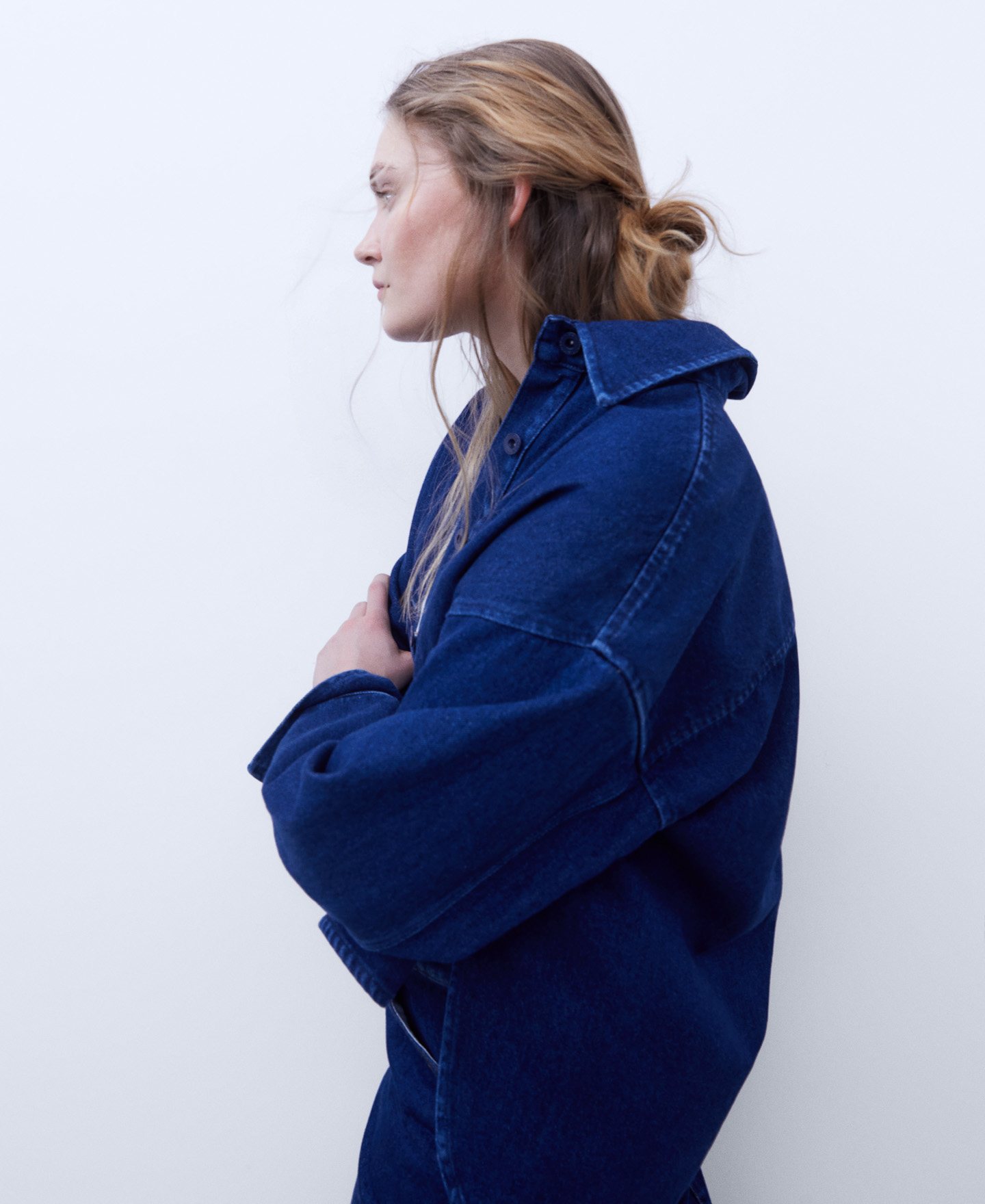 Oversize denim overshirt image number 3