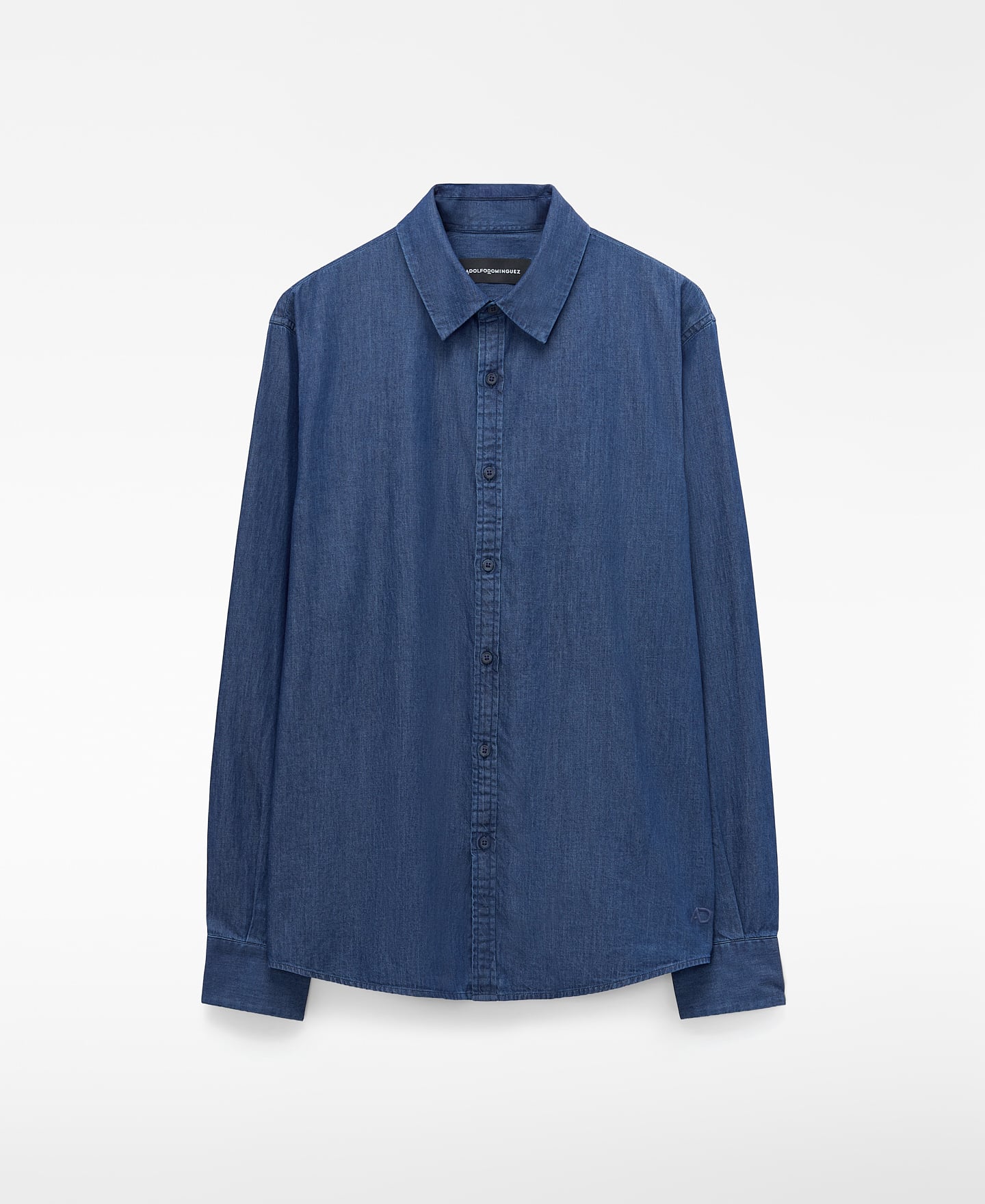 Cotton denim-effect shirt image number 4
