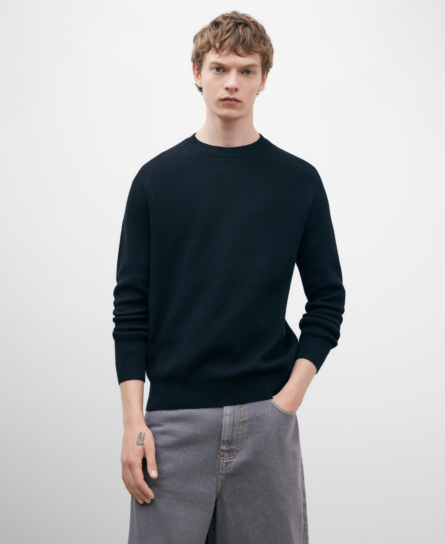 Crew neckline sweater for men image number 0