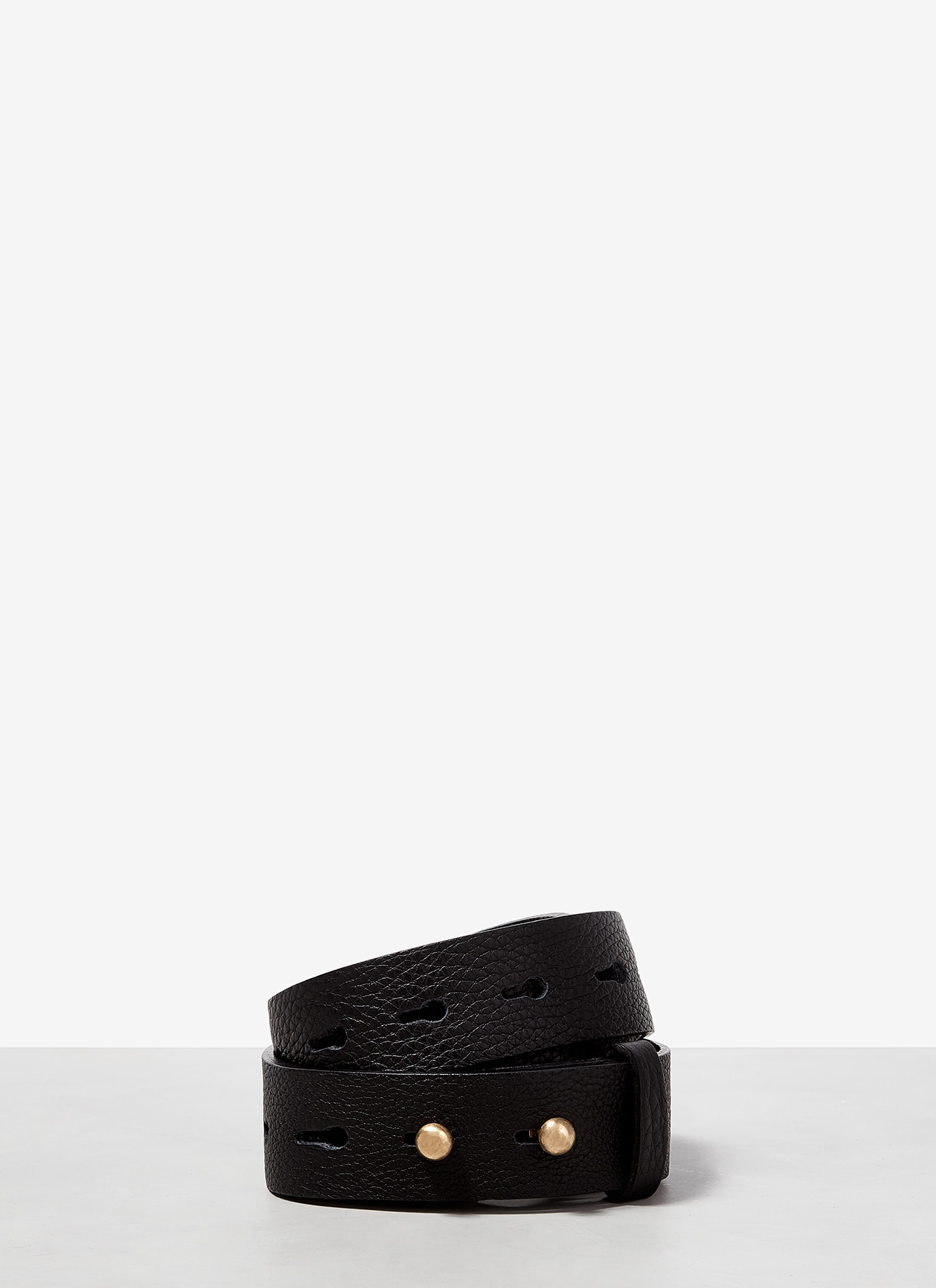 Granulated leather belt with image number 4