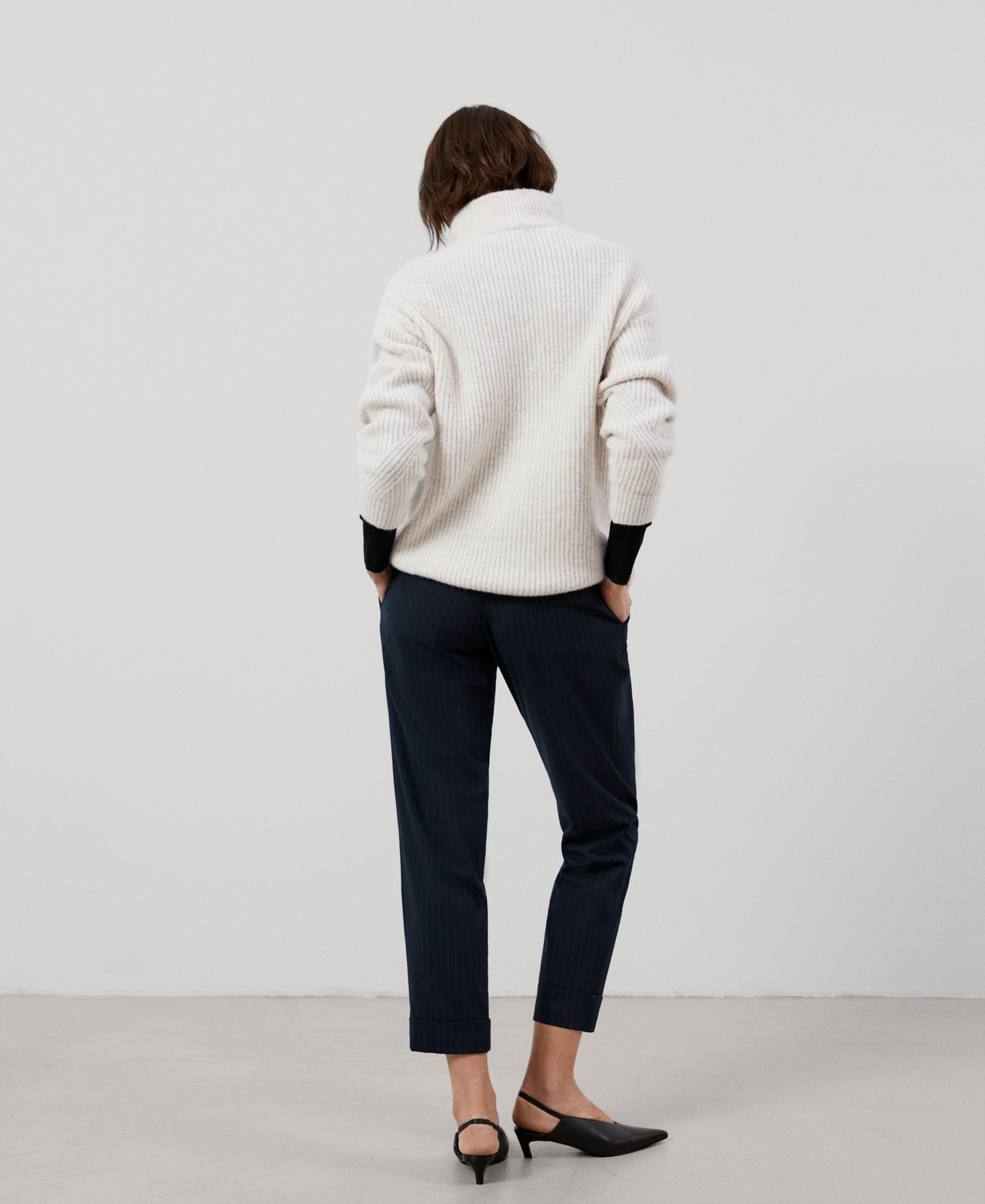 Wool knitted turtleneck sweater image number 2