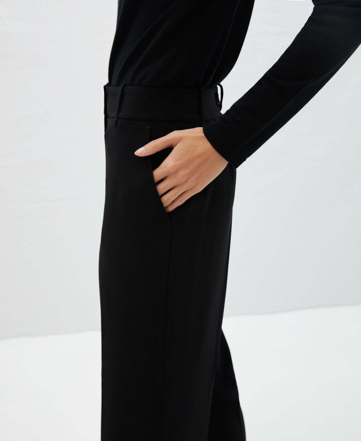 Viscose straight trousers image number 3