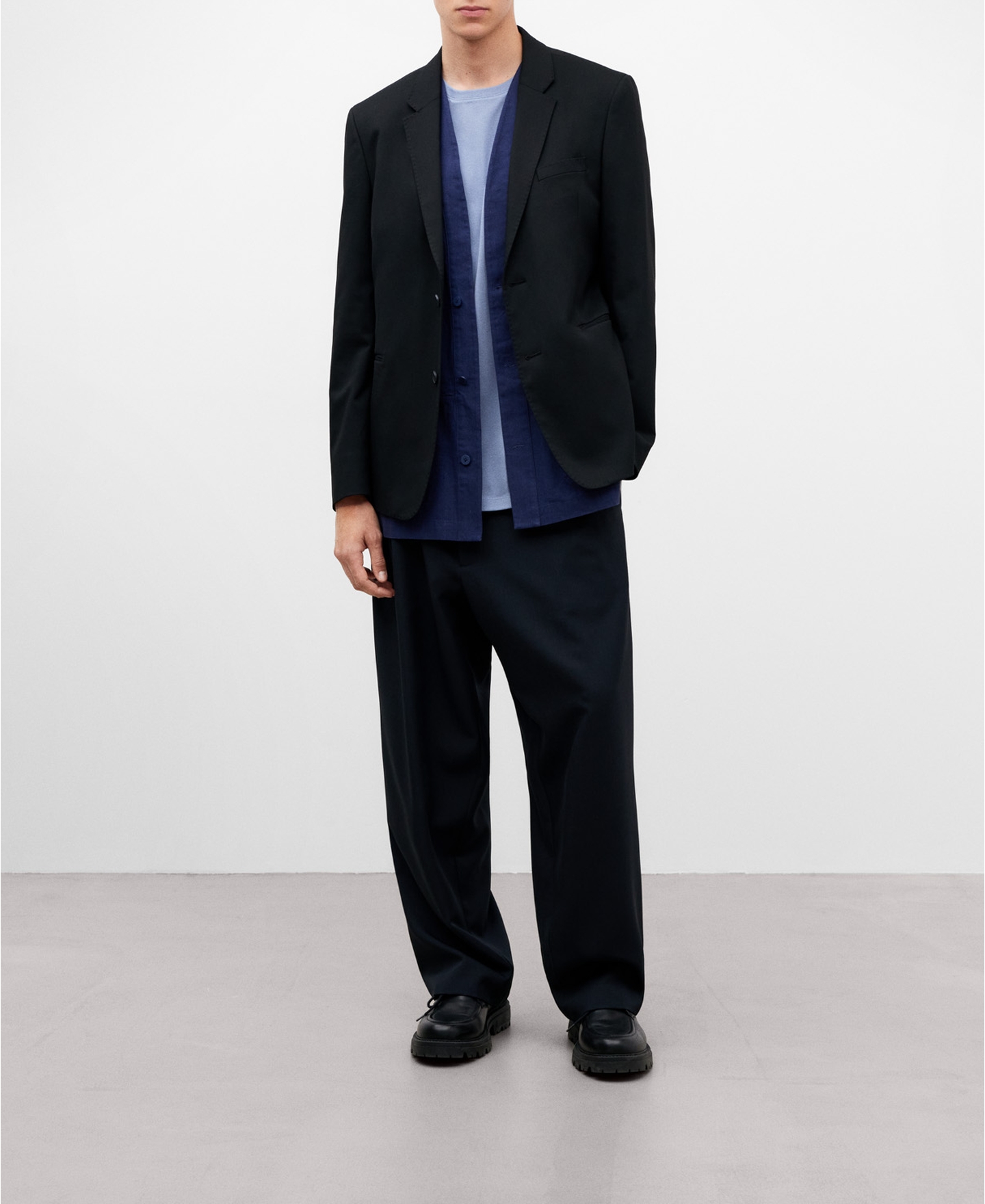 Camiseta algodón línea pespuntes hombre image number 1