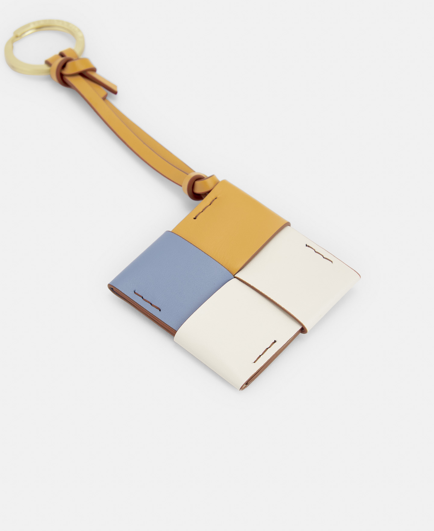Braided vachetta leather keyring image number 2