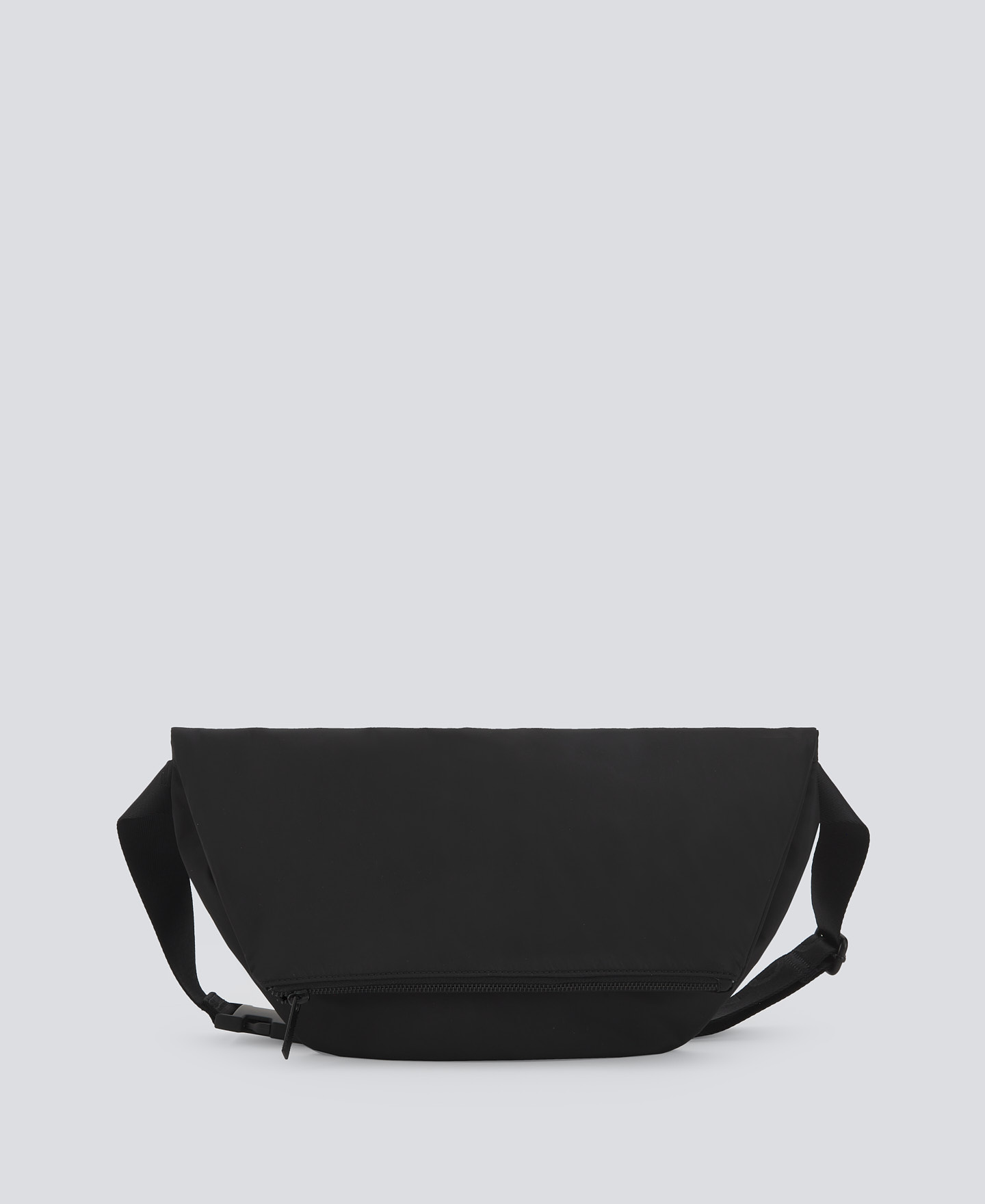Black recycled material fanny pack man image number 0