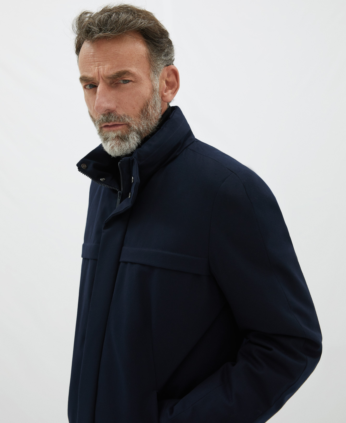 Padded parka with concealed hood image number 3
