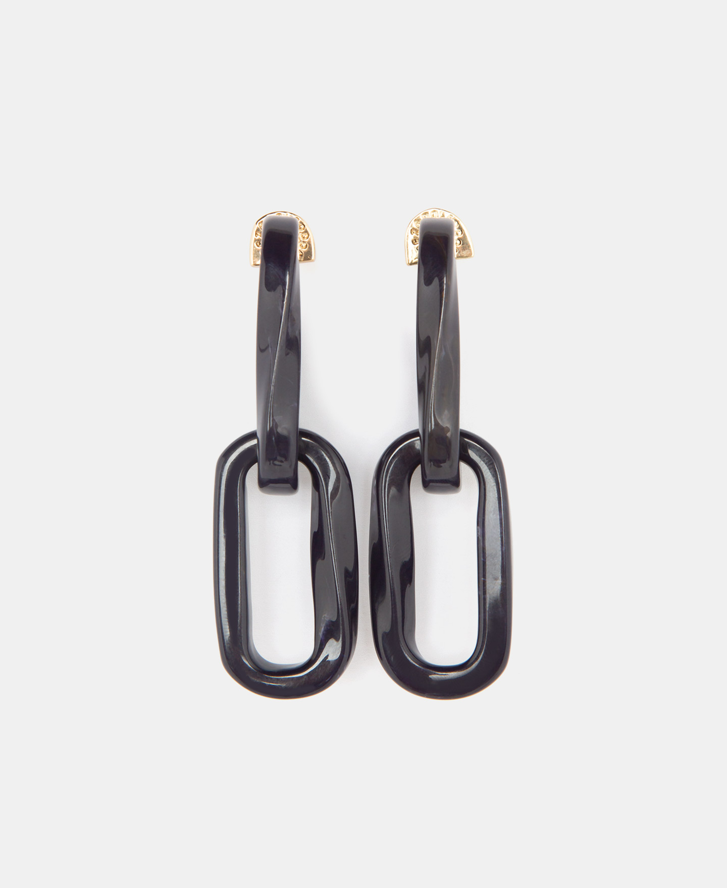 Author's resin chain link earrings image number 0