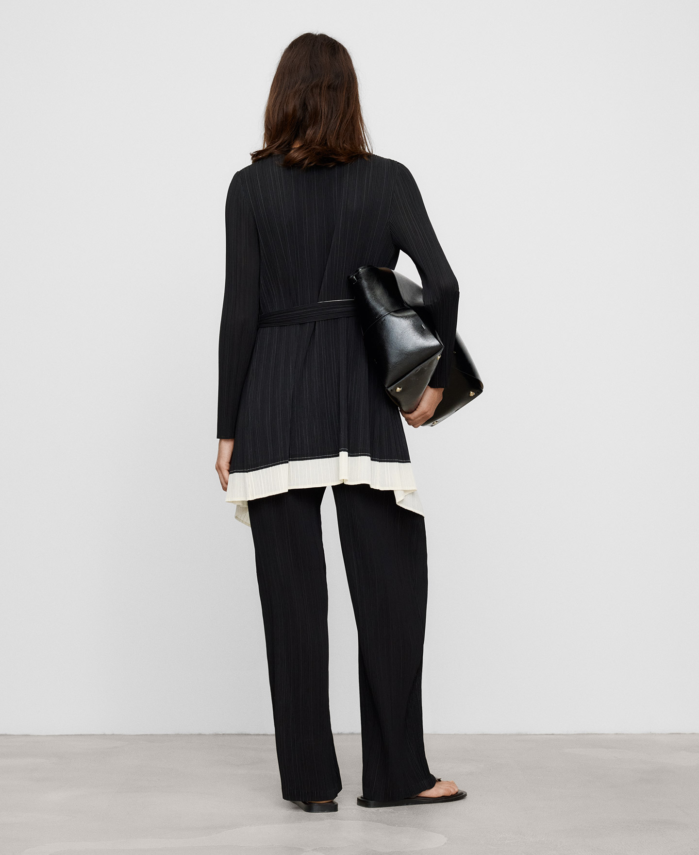 Two-tone unstructured crinkle jacket image number 2