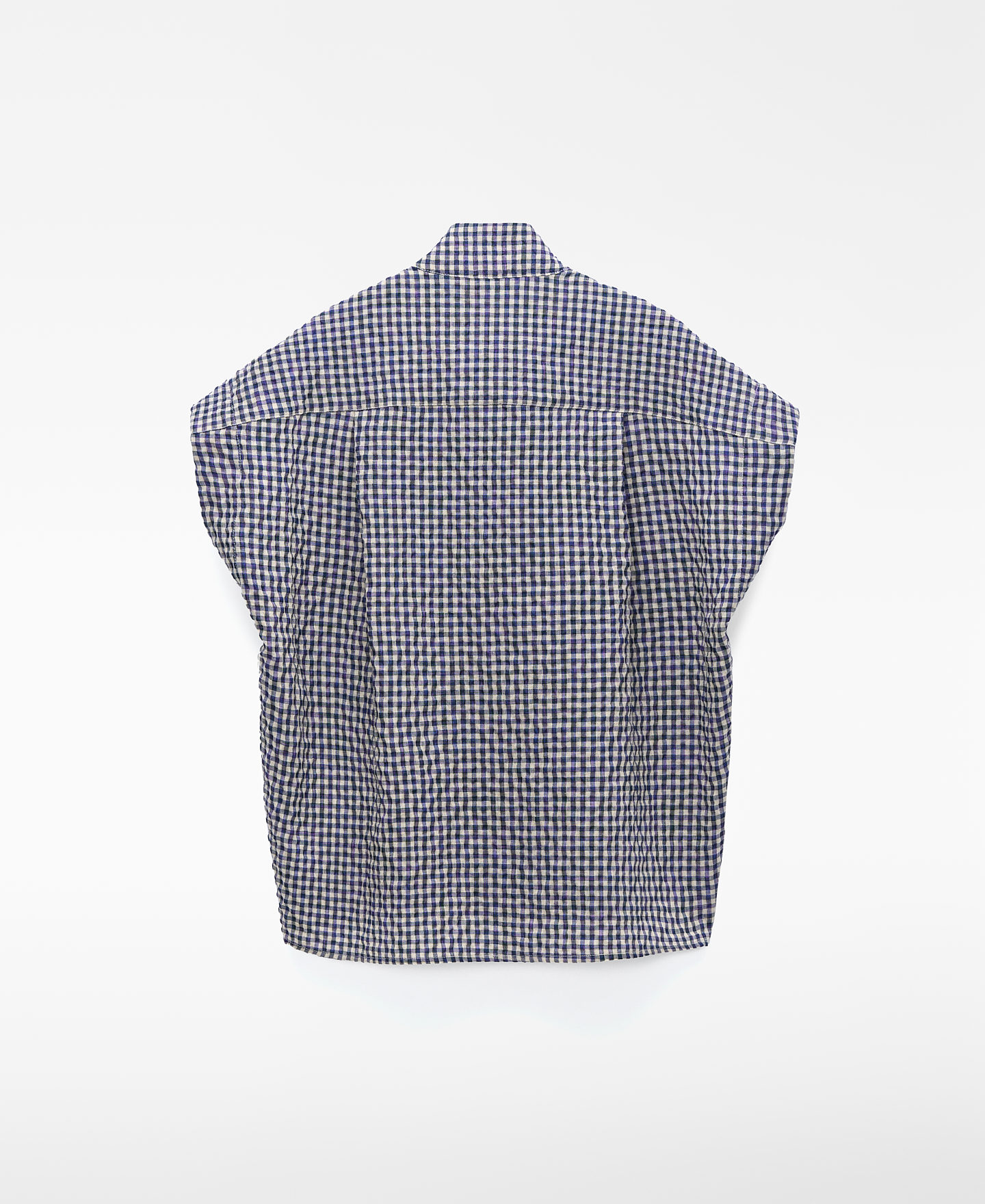 Gingham seersucker shirt image number 5