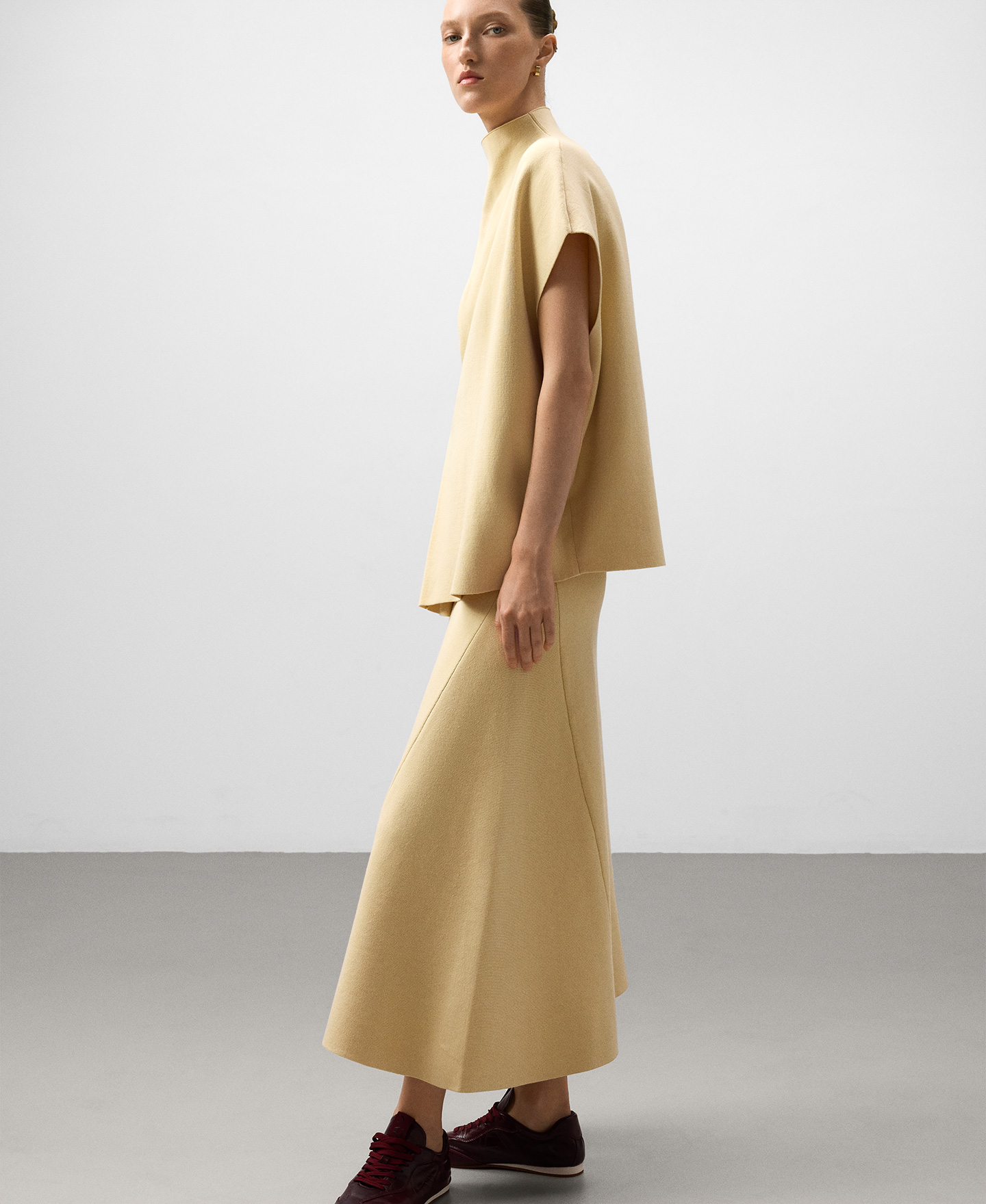 Falda punto godet lateral mujer image number 2