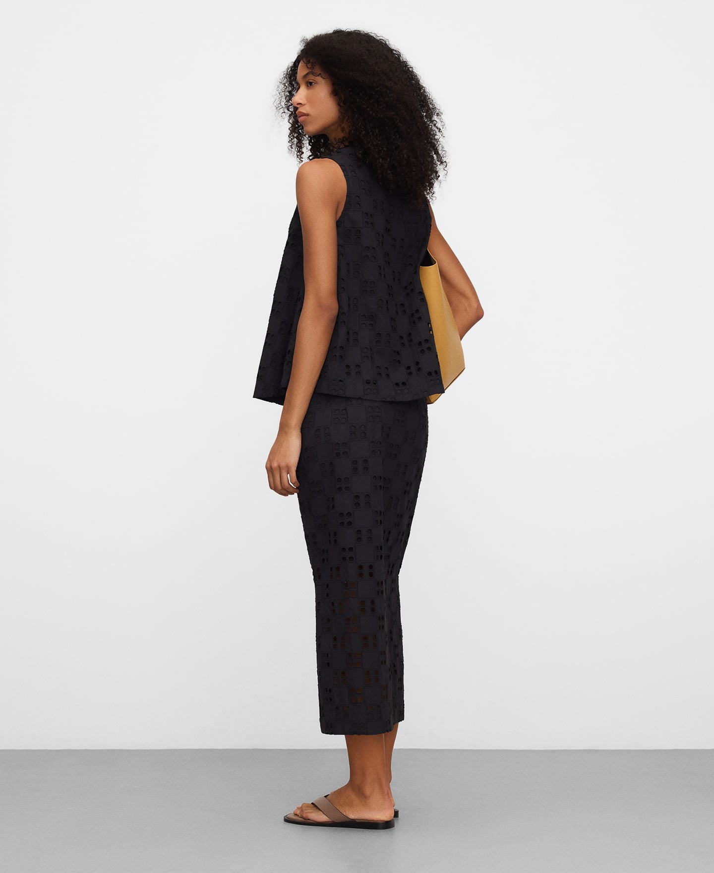 Poplin skirt with English embroidery image number 2