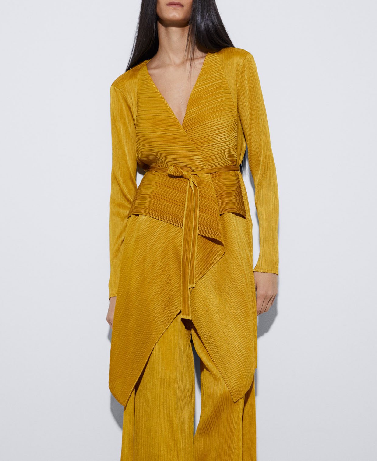 Asymmetric crinkle jacket image number 0