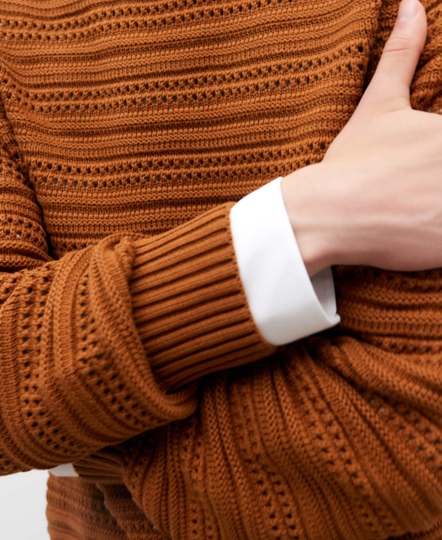 Jersey algodón para hombre color ámbar image number 3