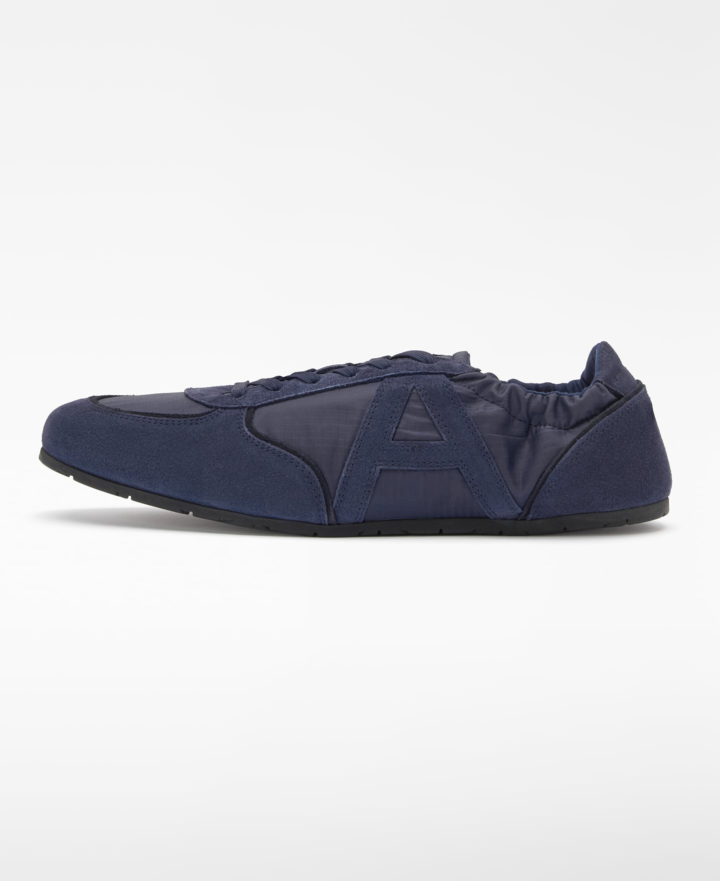Suede and nylon maxi logo soft sneaker image number 3