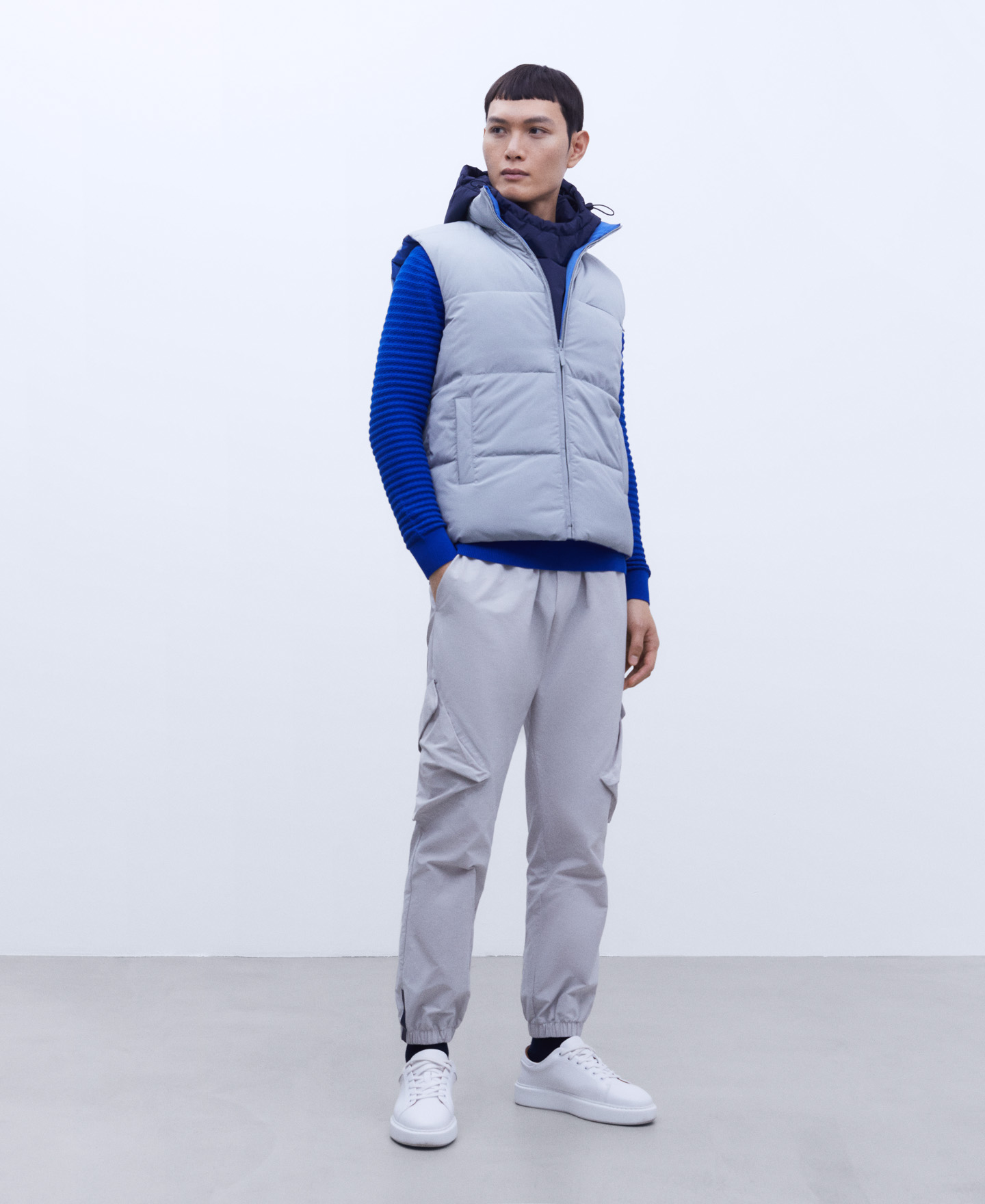 Cotton round neck sweater. image number 1