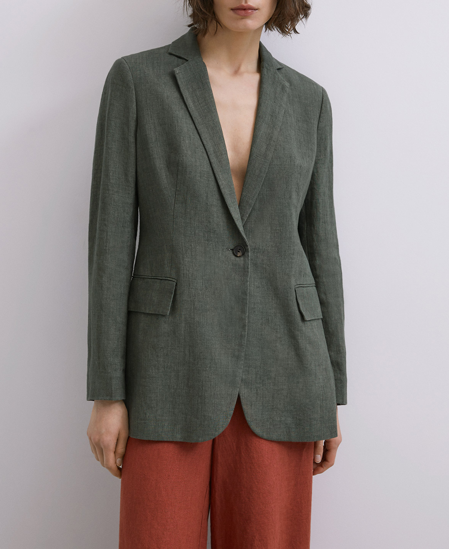Blazer in natural linen image number 3