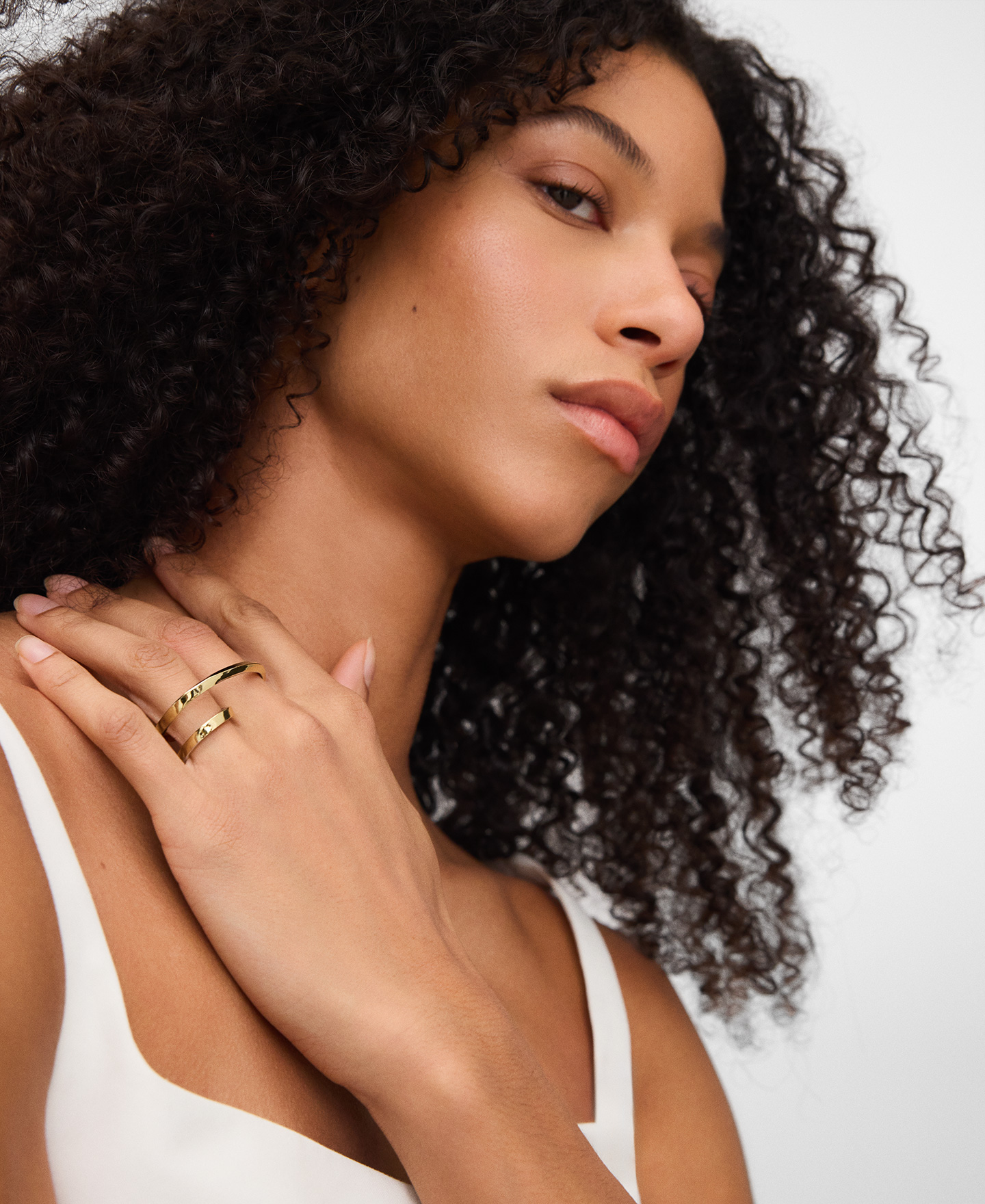 Two-tone double finger ring image number 5