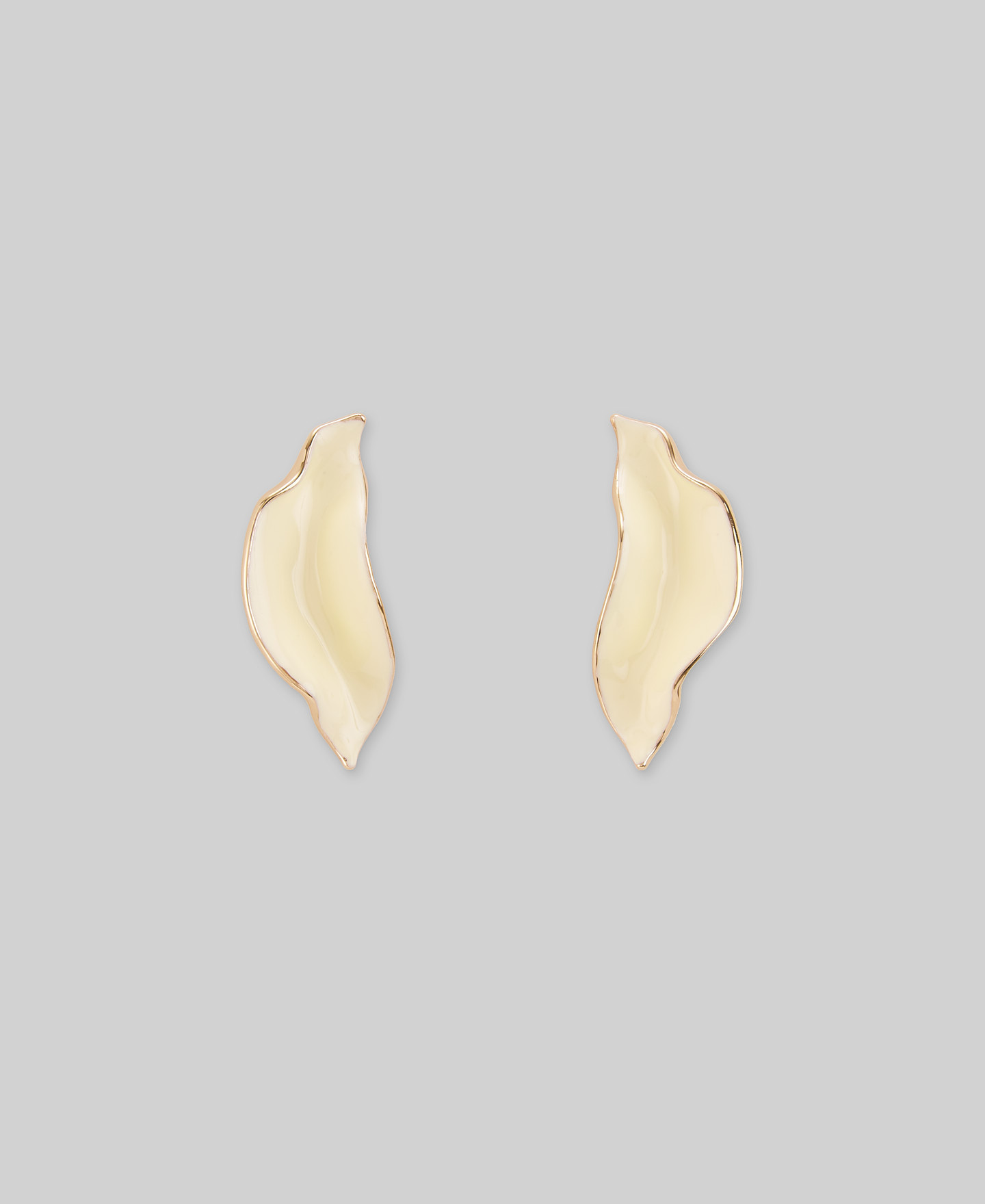 Metal leaf earrings woman image number 0
