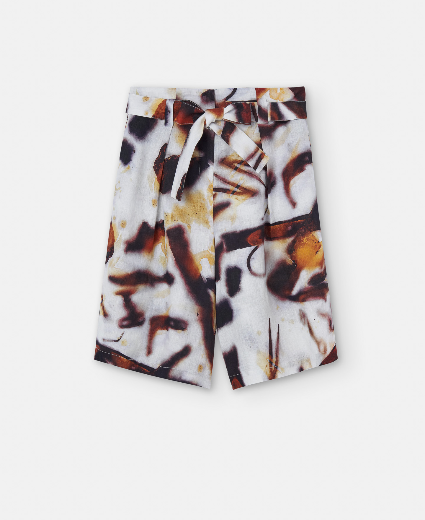 Knee-length linen Bermuda shorts image number 4