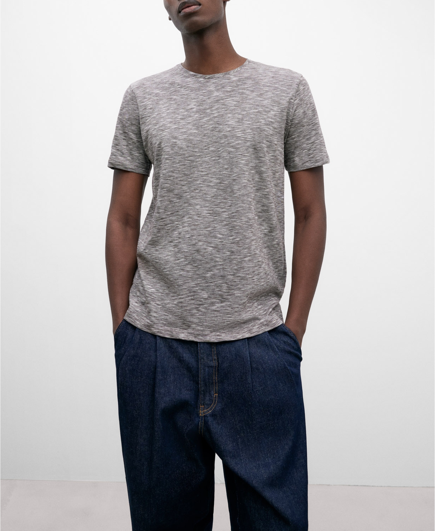 Brown cotton T-shirt for men image number 0