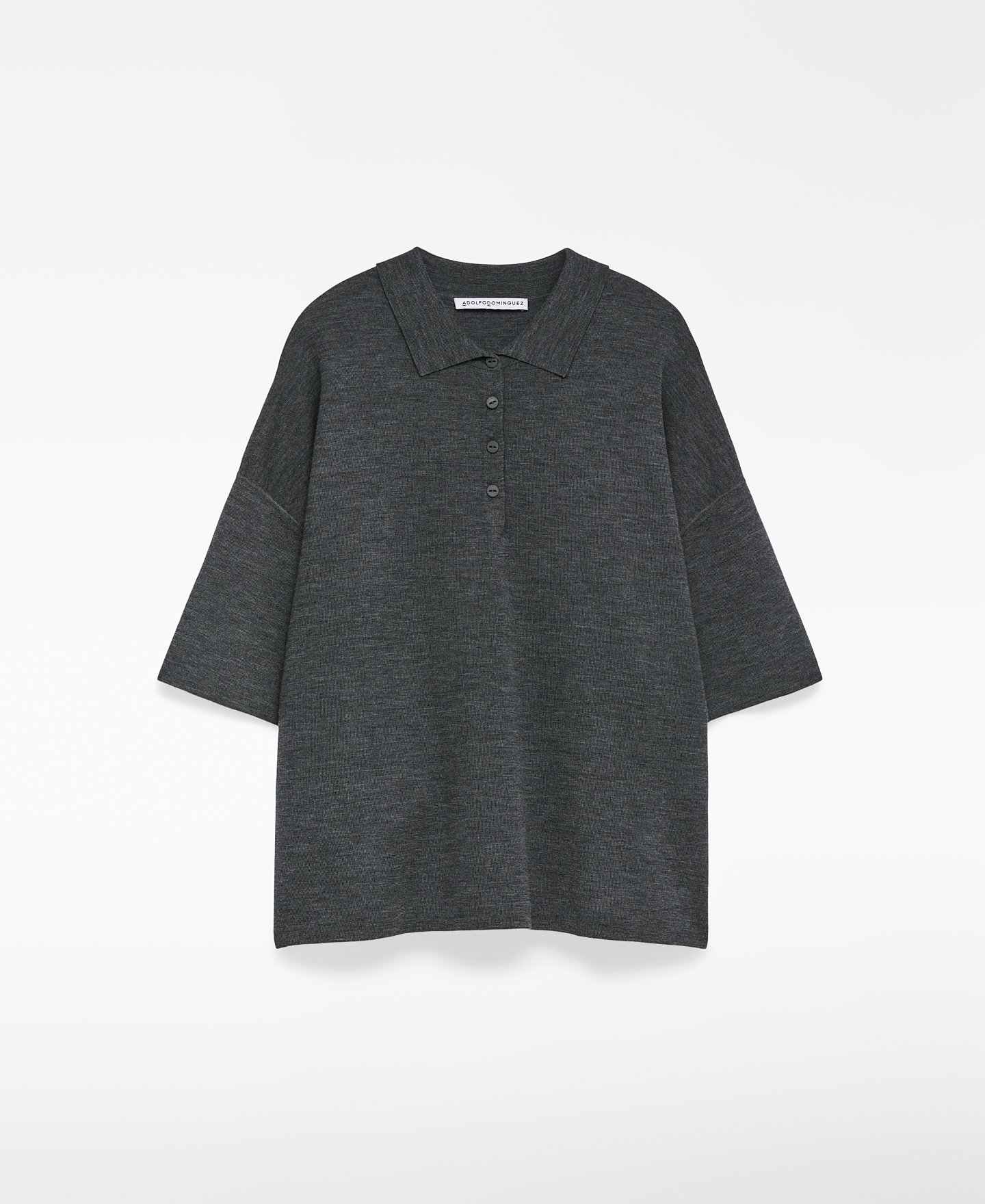Polo oversize em malha para mulher image number 4
