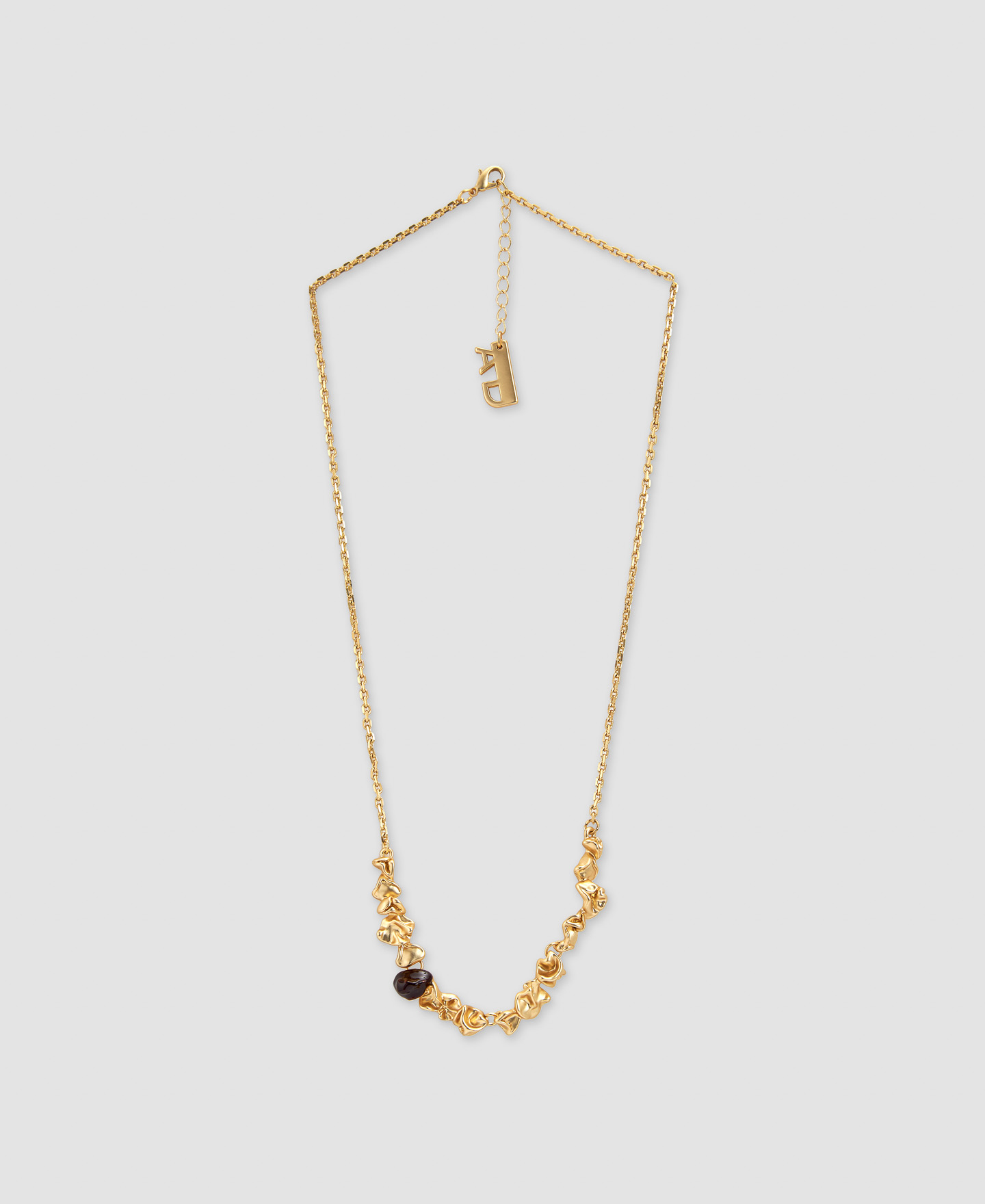 Zinc, brass and resine Pétalo necklace image number 0
