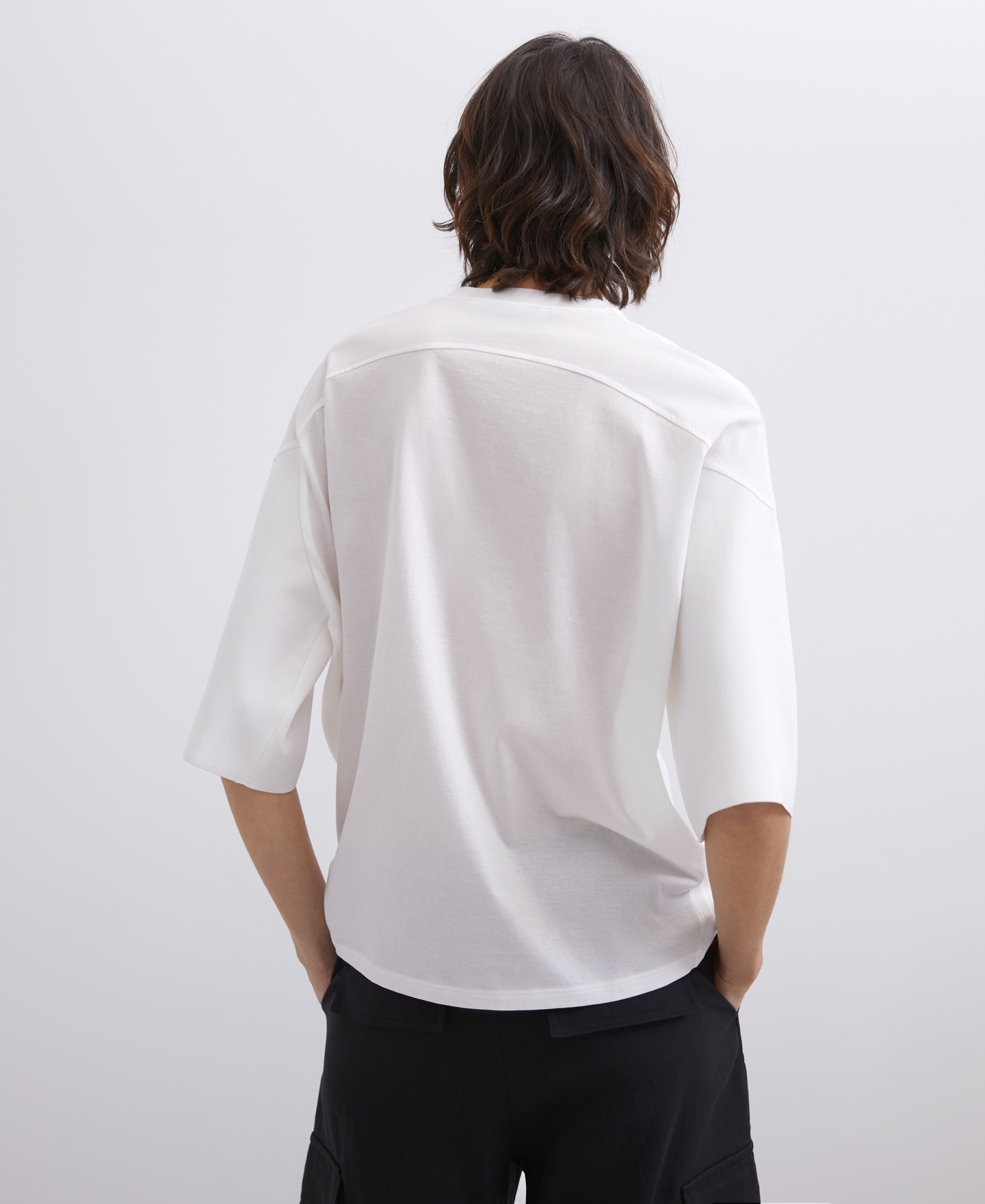 Fluid viscose and cotton T-shirt image number 1